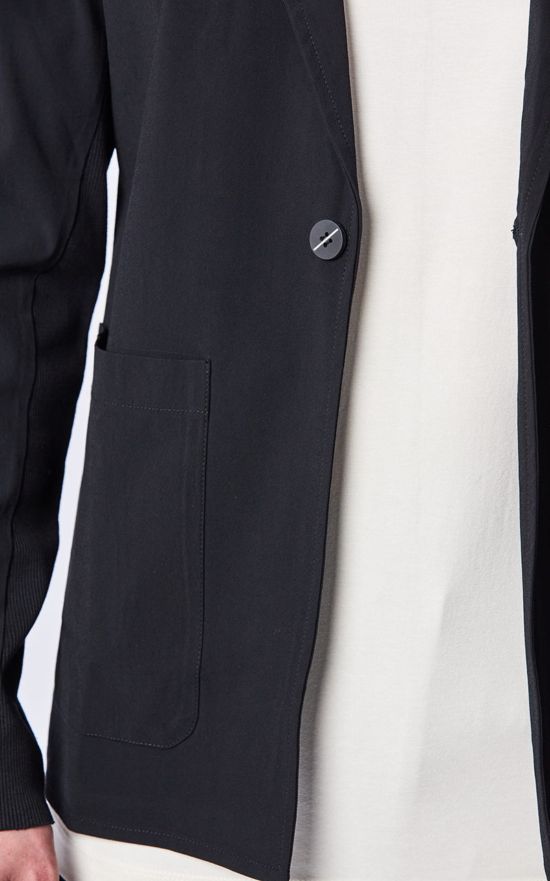 THOM KROM One Button Woven Stretch Jacket THOM KROM One Button Woven Stretch Jacket