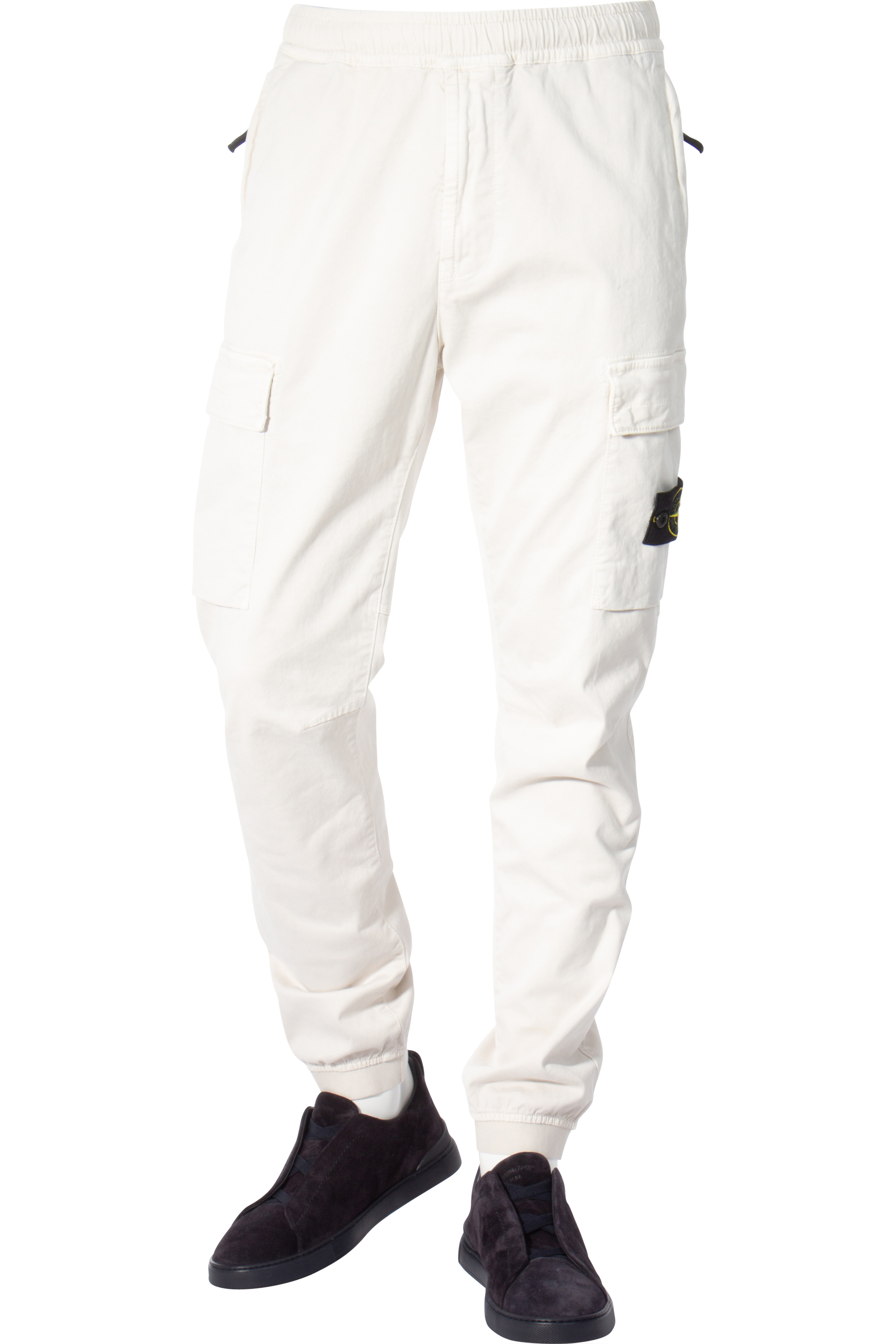 STONE ISLAND Regular Tapered Cotton Stretch Cargo Pants