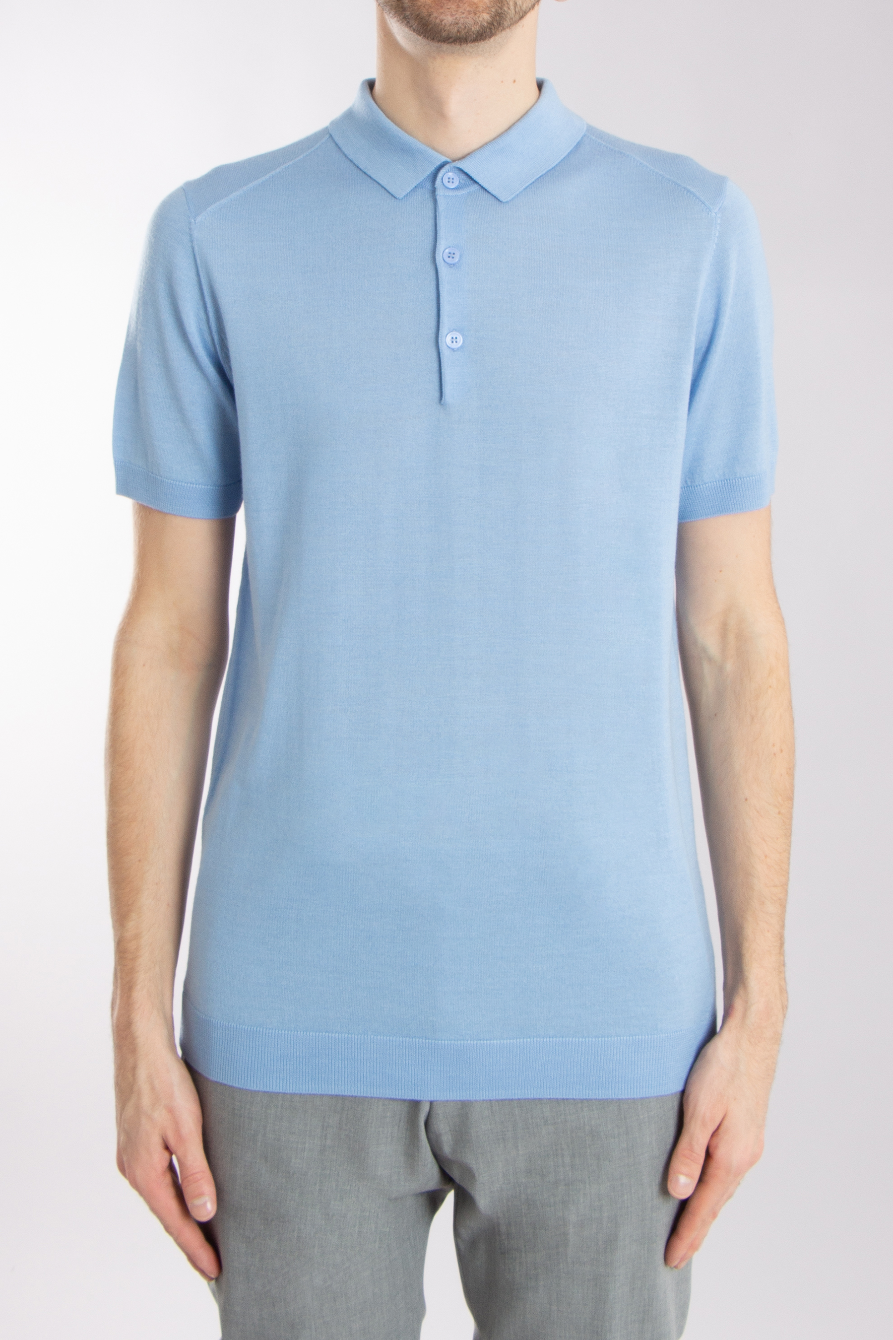 MIENTUS BERLIN Extrafine Wool-Silk-Cashmere Blend Knit Polo MIENTUS BERLIN Extrafine Wool-Silk-Cashmere Blend Knit Polo