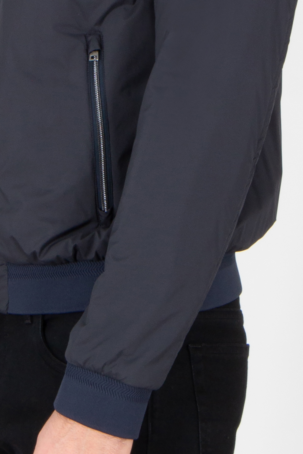 HERNO Regular Fit Ecoage Recycled Nylon Bomber Jacket