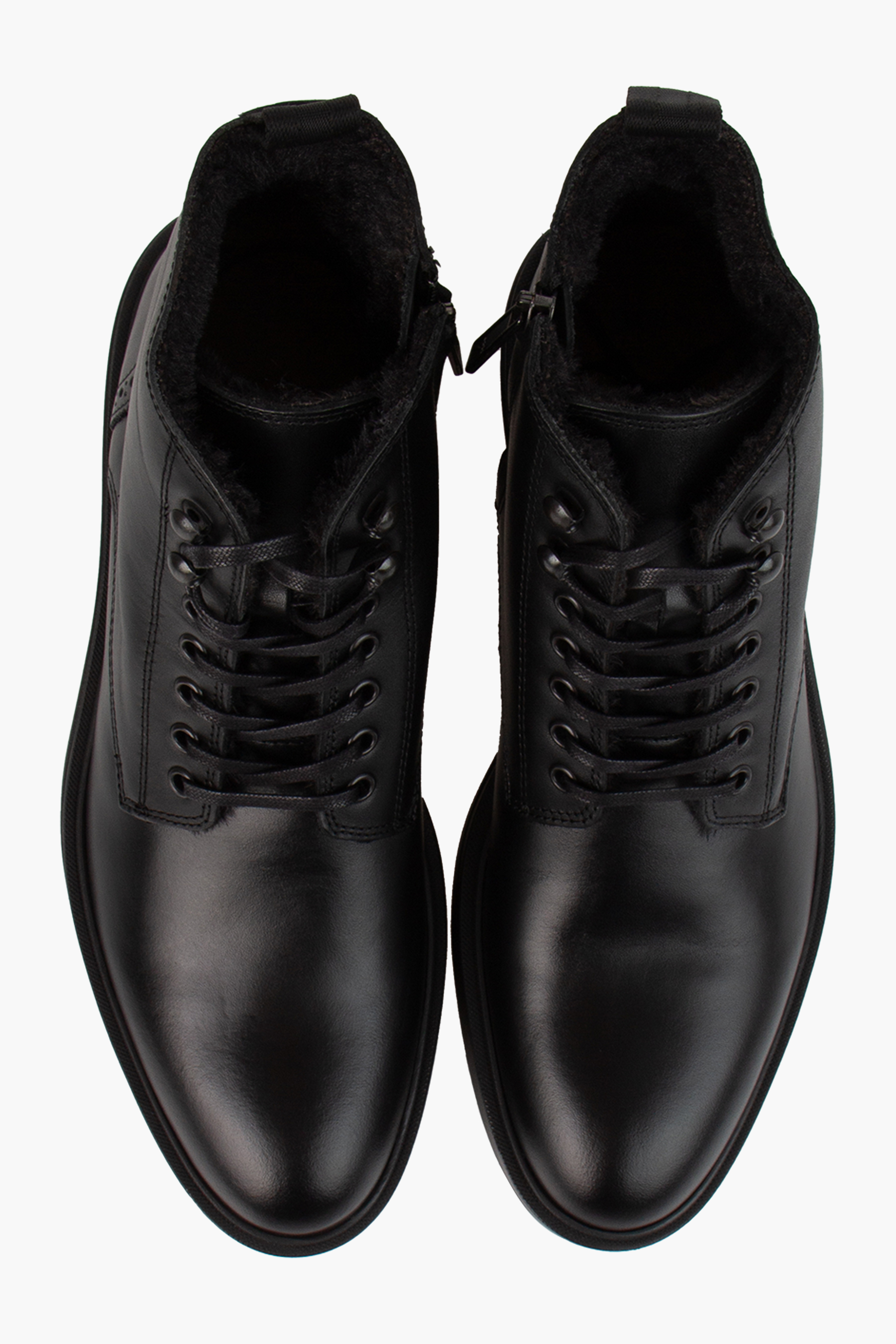 BOSS Lined Leather Ankle Boots Calev BOSS Lined Leather Ankle Boots Calev