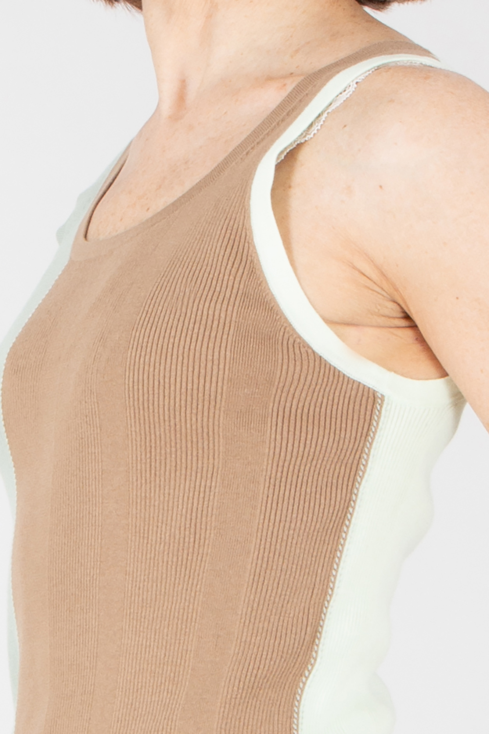 PAUL SMITH Colour-Block Organically Grown Cotton Knitted Top