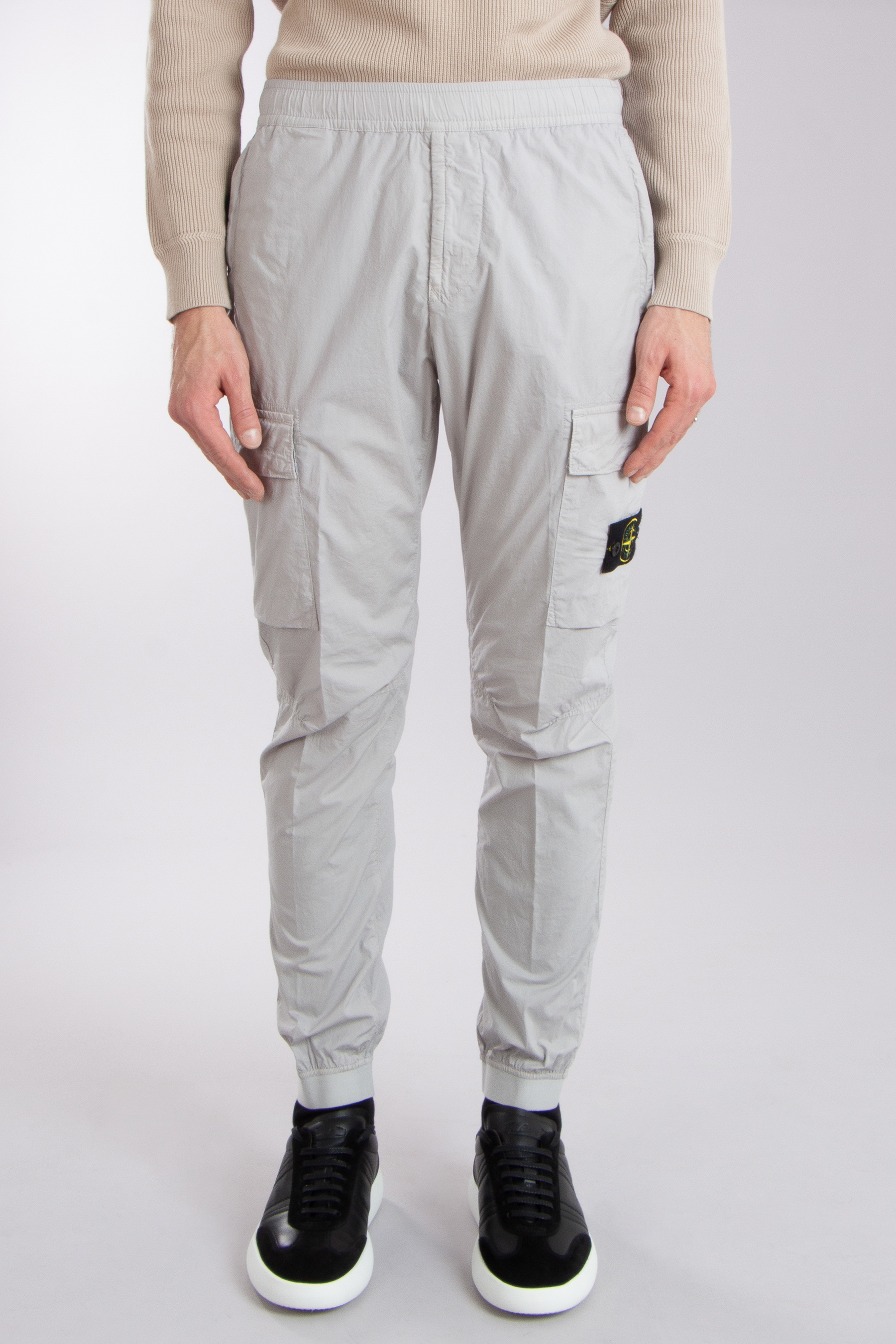 STONE ISLAND Regular Tapered Stretch Cotton Tela 'Paracadute' Pants