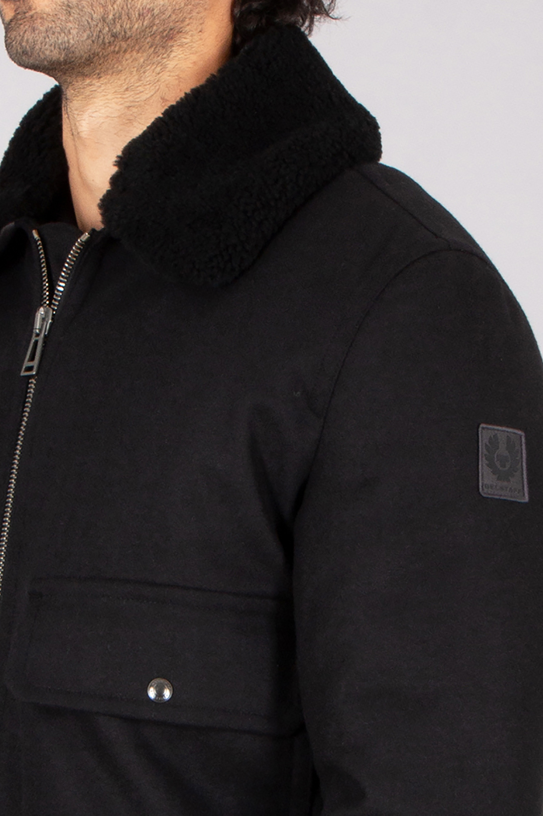 BELSTAFF Casual Fit Wool Blend Jacket Welder Bekleidung, Mantel, Jacke, Fleece