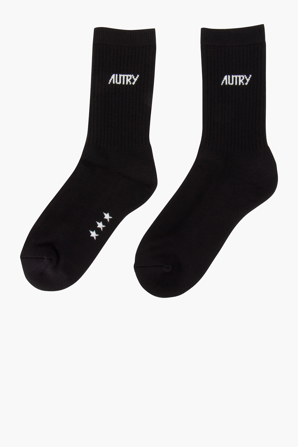AUTRY Jacquard Logo Cotton Blend Stretch Socks