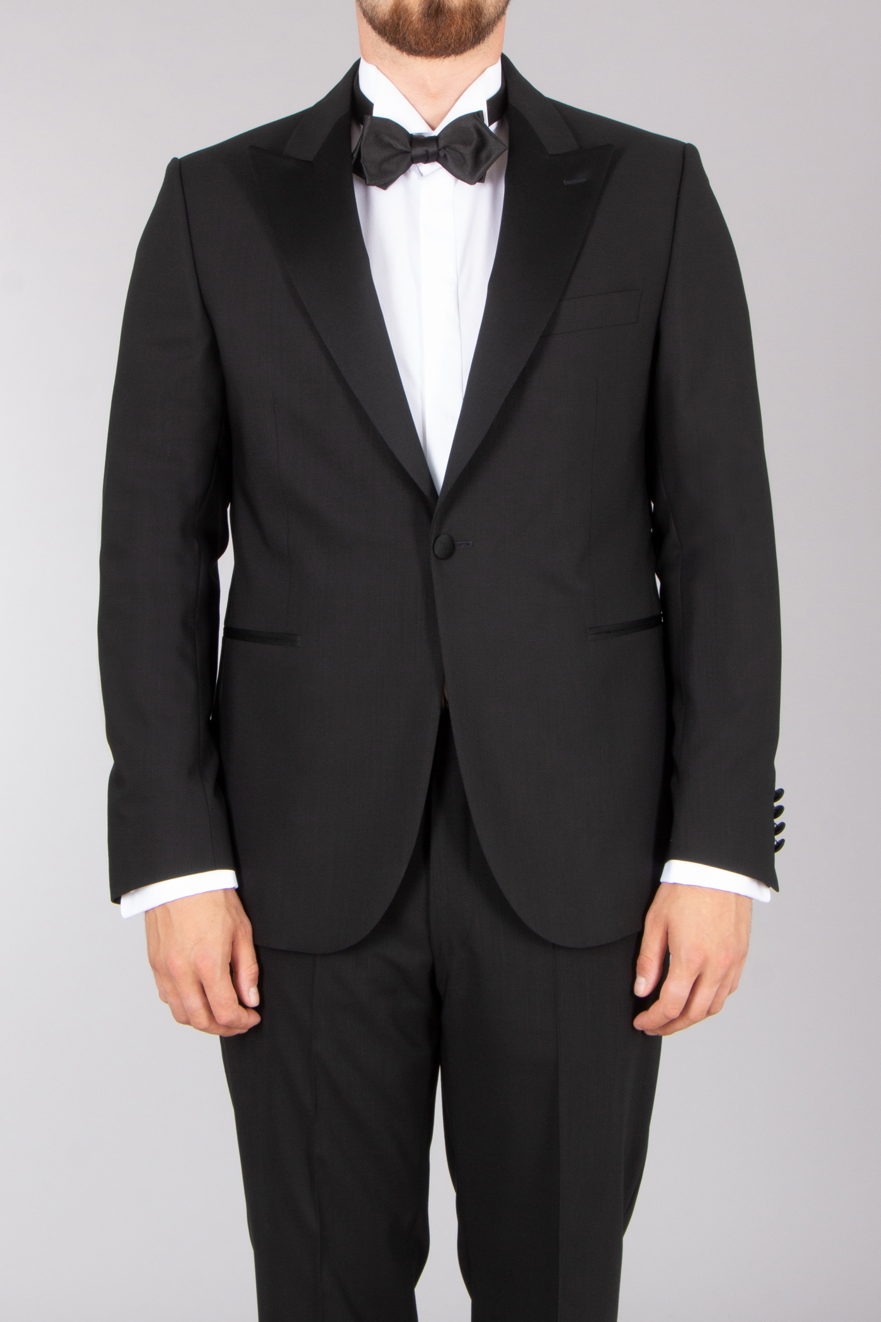 DRESSLER Shaped Fit High Twist Virgin Wool Tuxedo Jacket Elroy Formelle Kleidung, Anzug, Smoking, Mantel, Krawatte