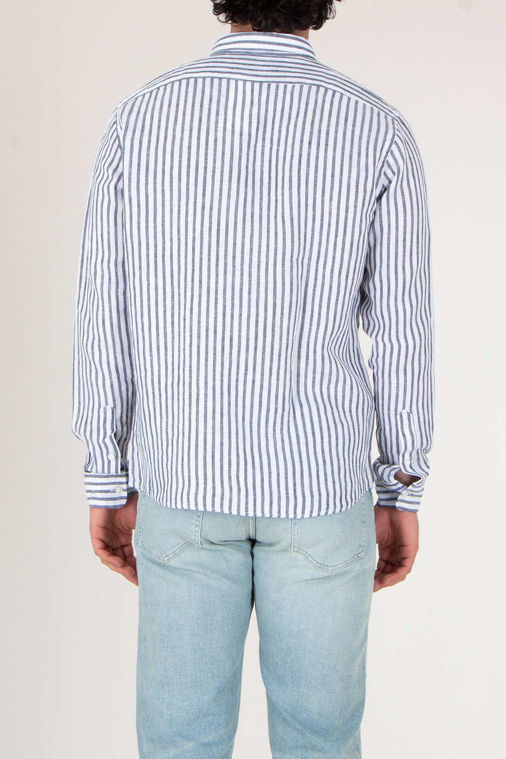 BOSS Regular Fit Striped Linen Shirt