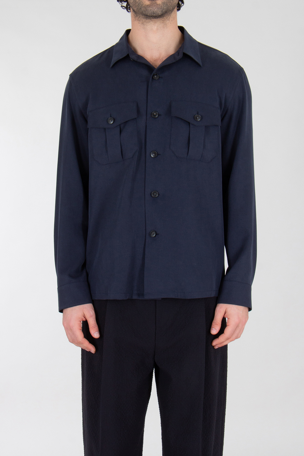 CANALI Regular Fit Lyocell Shirt Jacket 