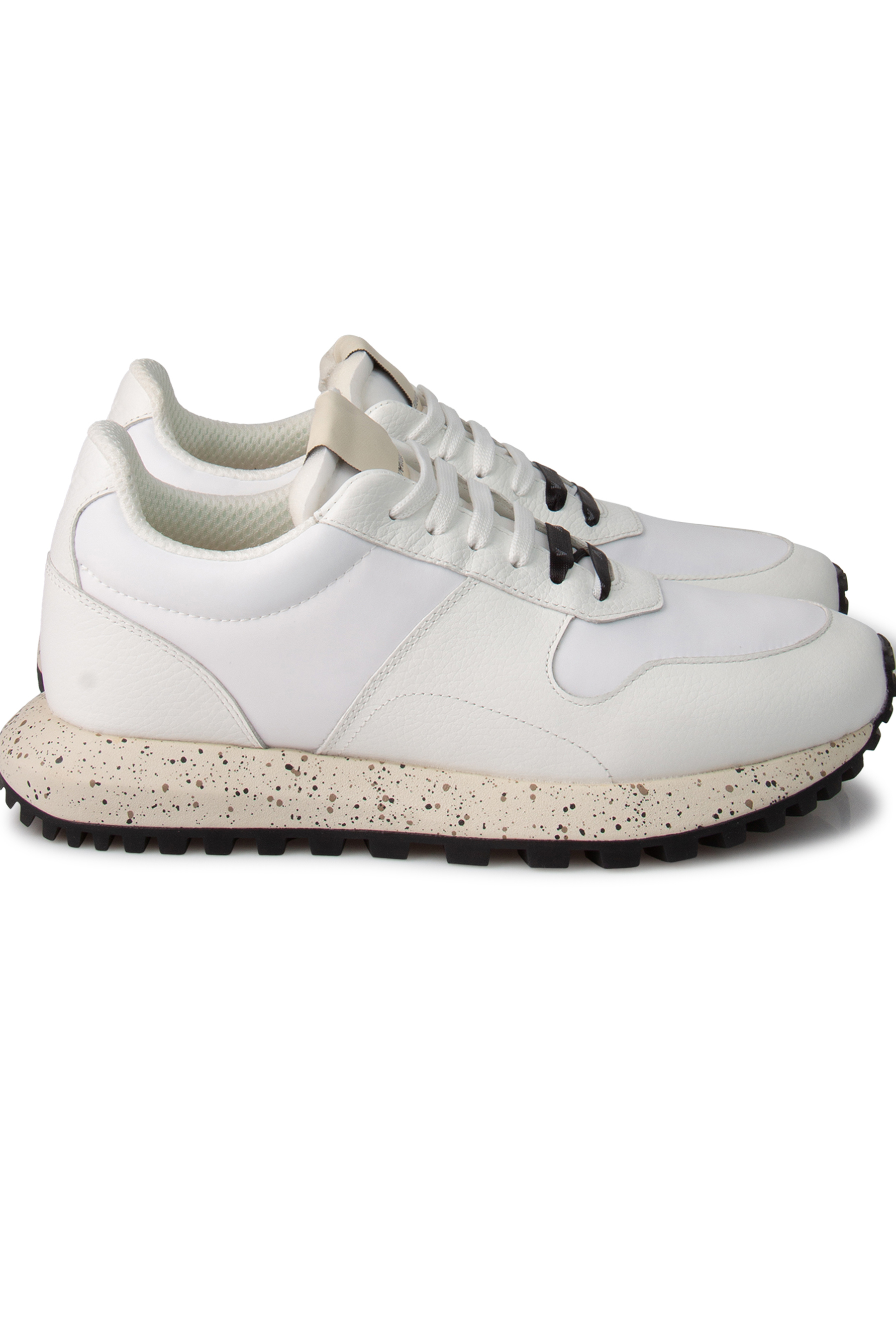 EMPORIO ARMANI Sustainable Collection Leather Sneakers