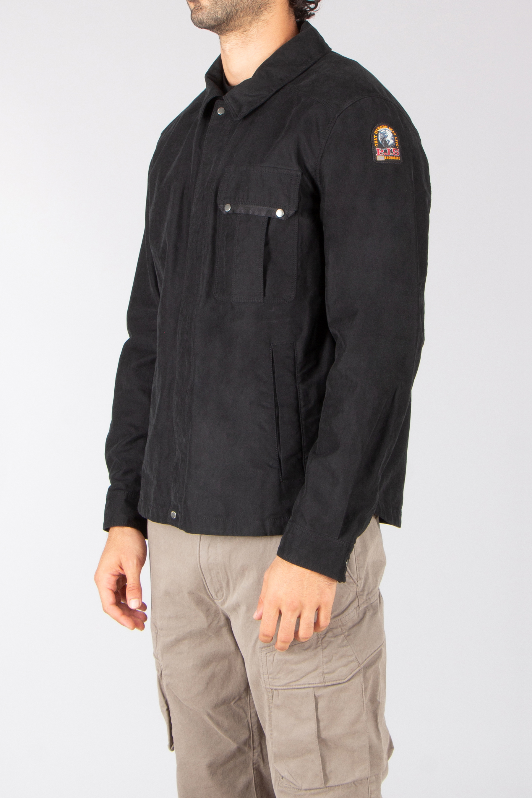 PARAJUMPERS Regular Fit Brushed Cotton Blend Moleskin Overshirt Miura Bekleidung, Mantel, Jacke, Langarm, Hosen