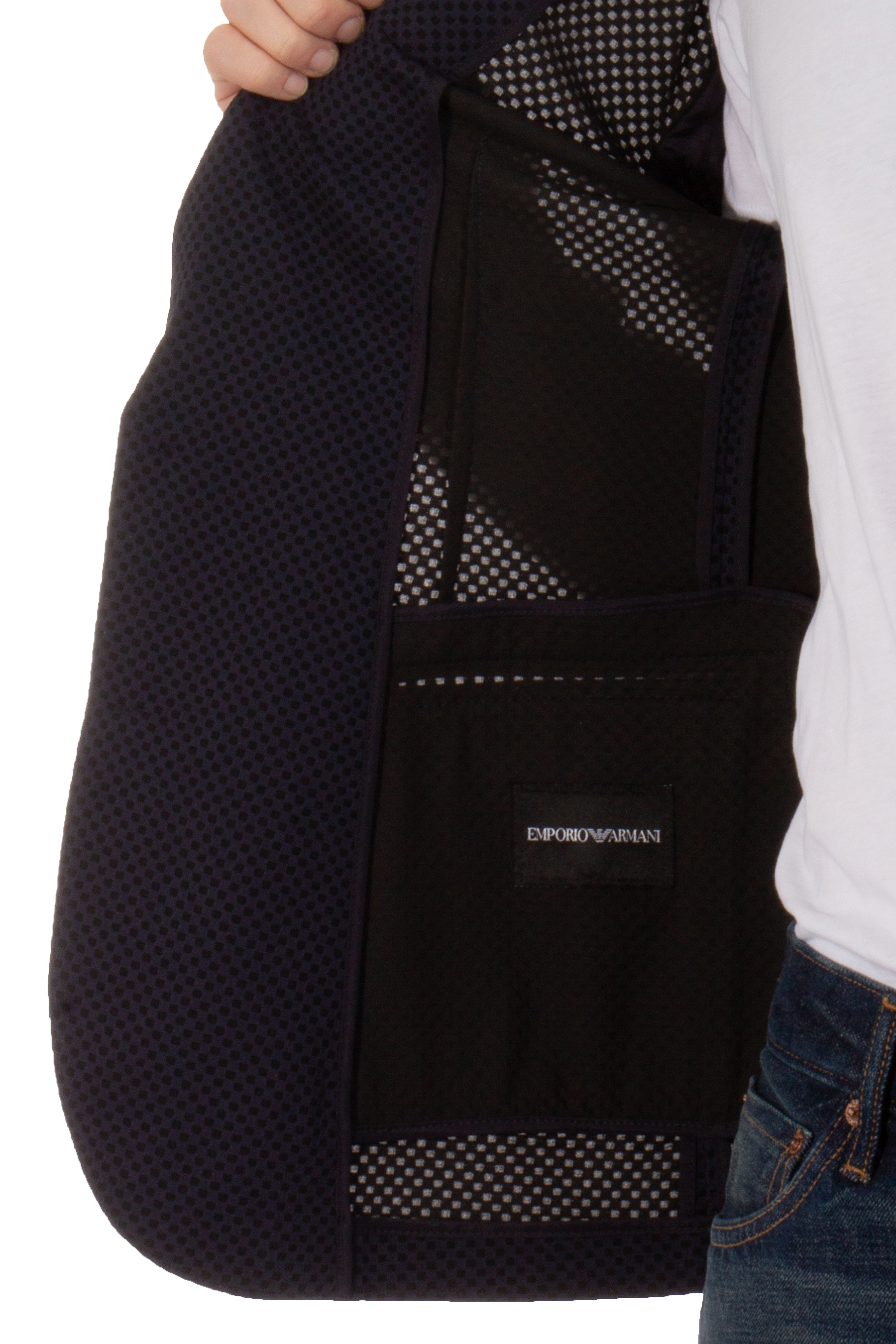 EMPORIO ARMANI Textured Nylon Stretch Jacket EMPORIO ARMANI Textured Nylon Stretch Jacket