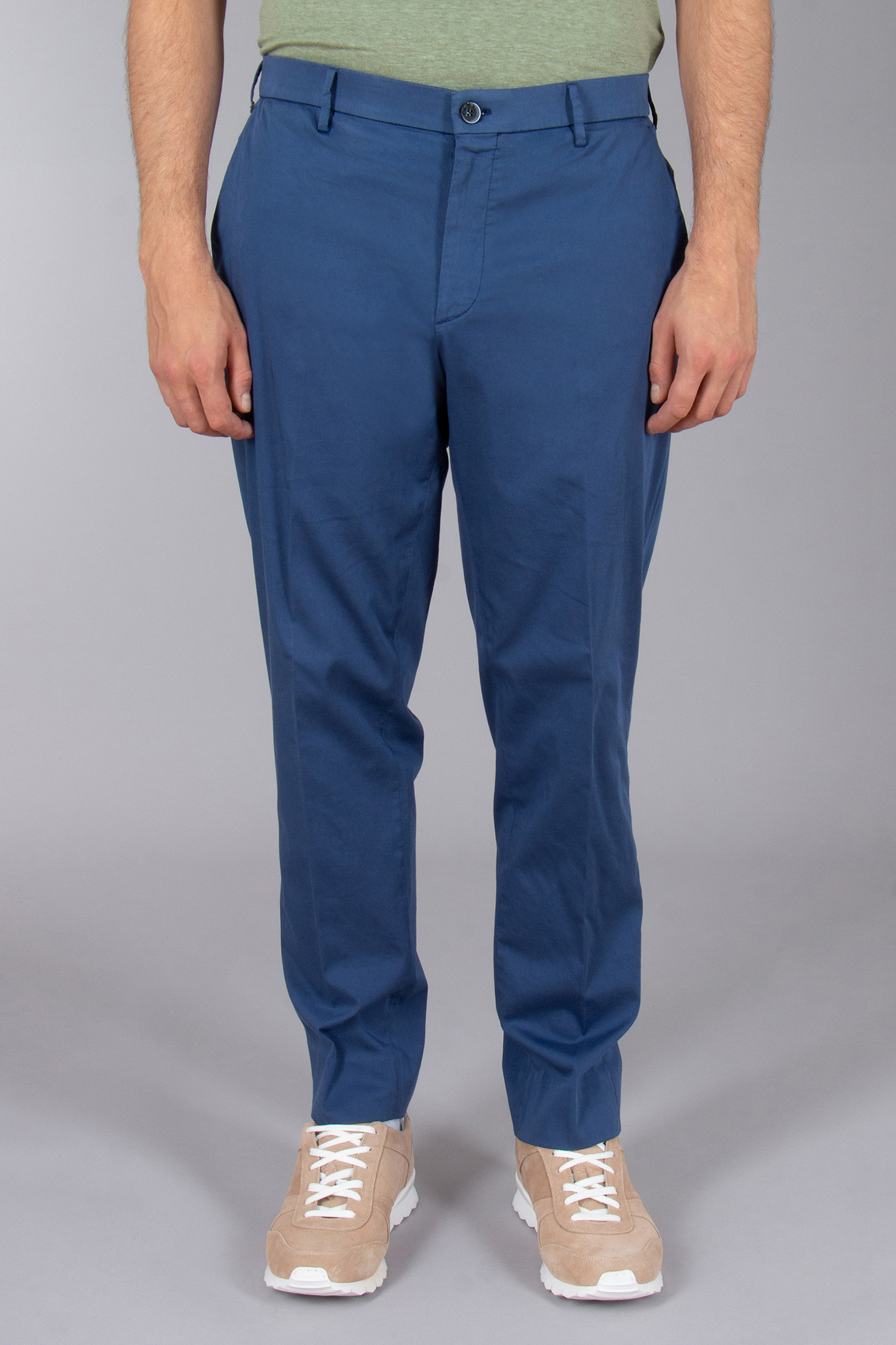 GTA Slim Fit Cotton-Silk Strech Pants Davide GTA Slim Fit Cotton-Silk Strech Pants Davide