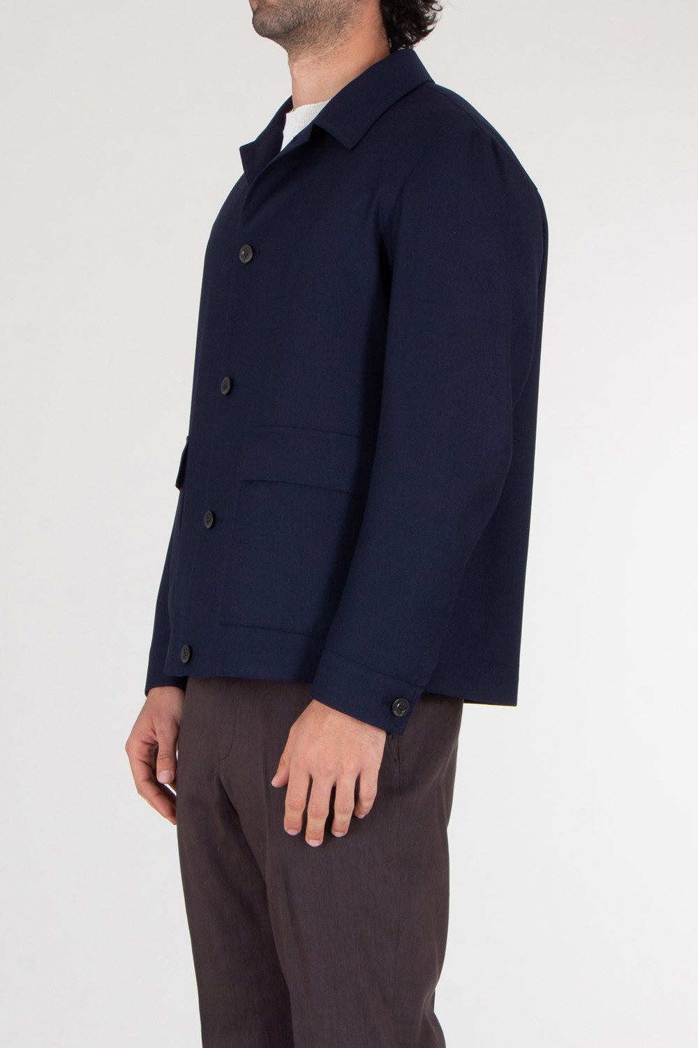 BOGLIOLI Regular Fit Virgin Wool Overshirt 