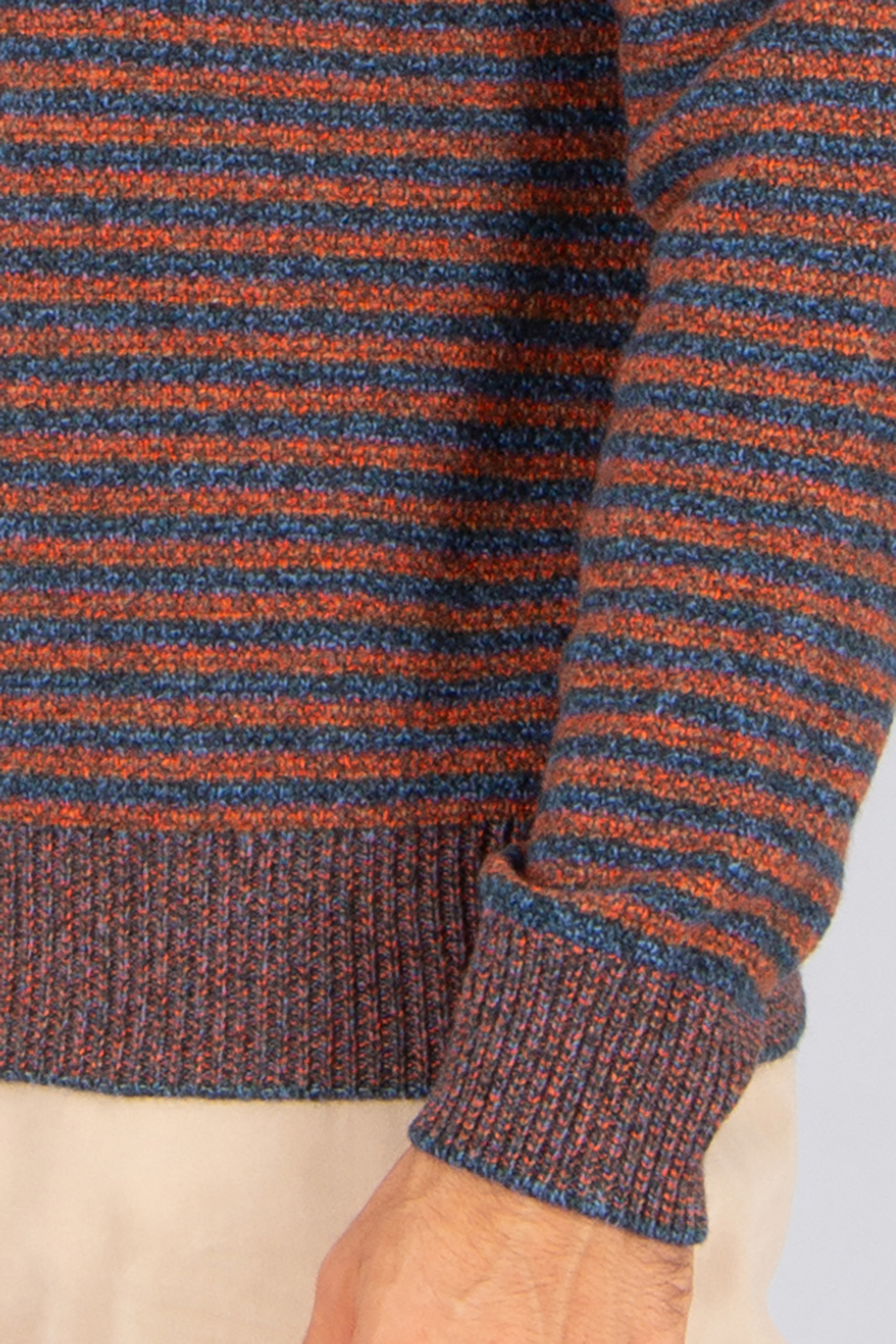 PAUL SMITH Relaxed Fit Striped Superfine Lambswool Knit Polo Bekleidung, Strickwaren, Pullover