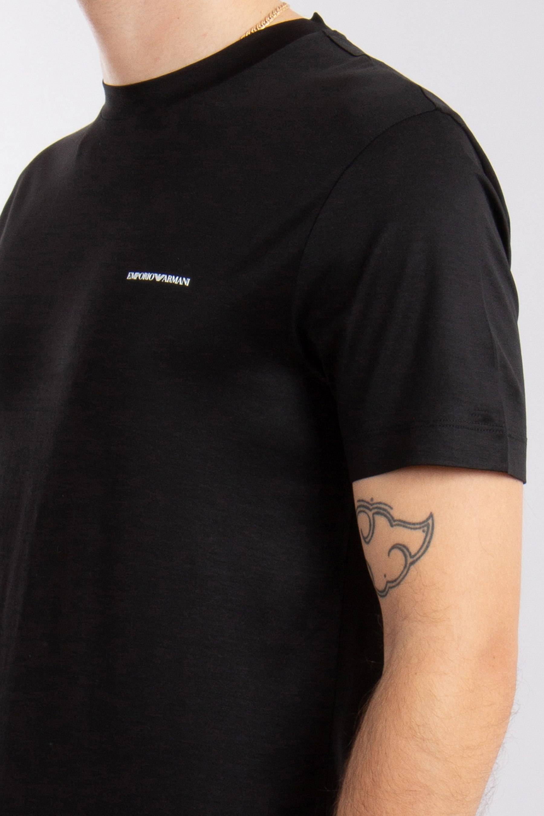 EMPORIO ARMANI Regular Fit Lyocell-Cotton Jersey T-Shirt