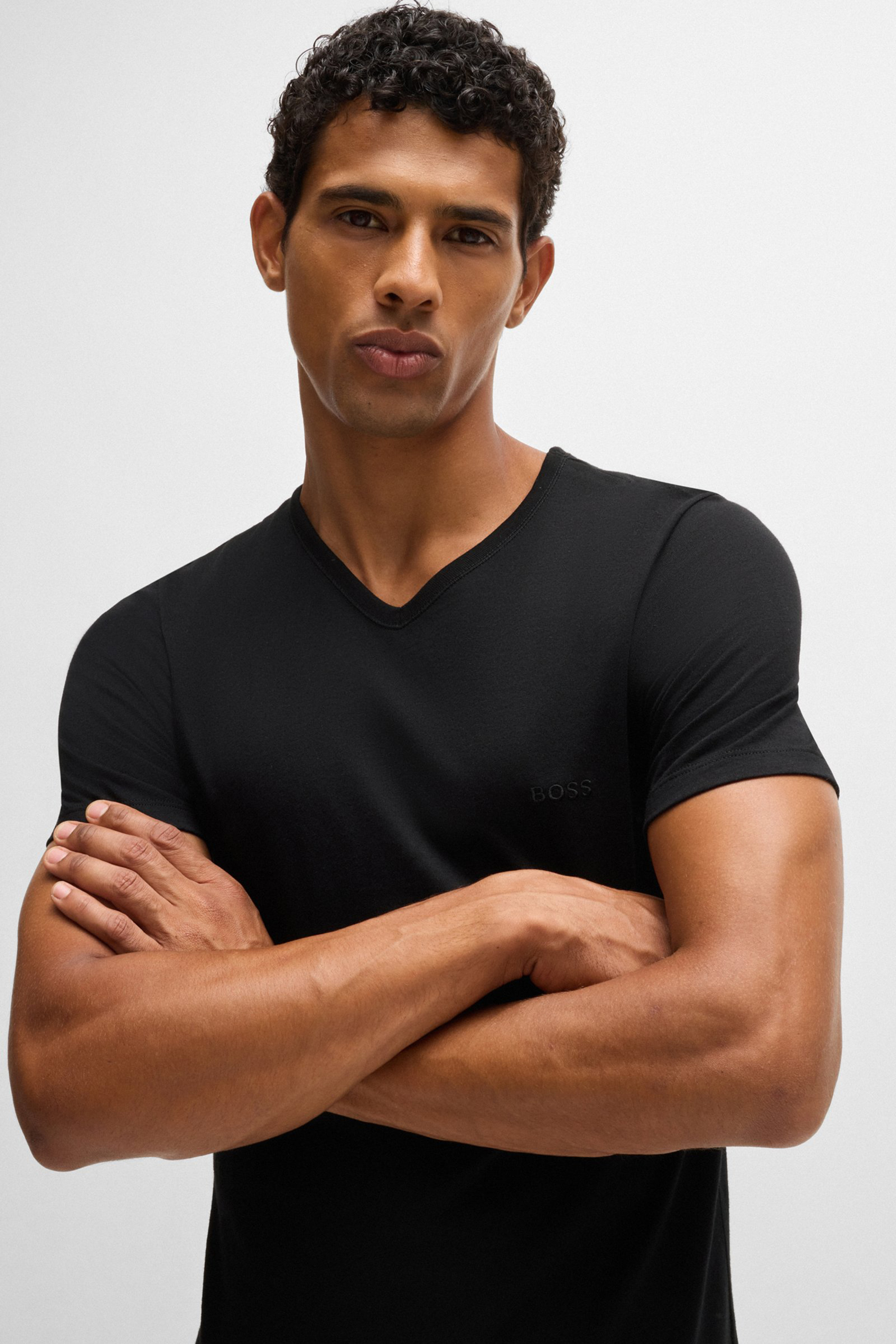 BOSS 3-Pack Regular Fit Cotton Jersey V-Neck T-Shirts Classic BOSS 3-Pack Regular Fit Cotton Jersey V-Neck T-Shirts Classic