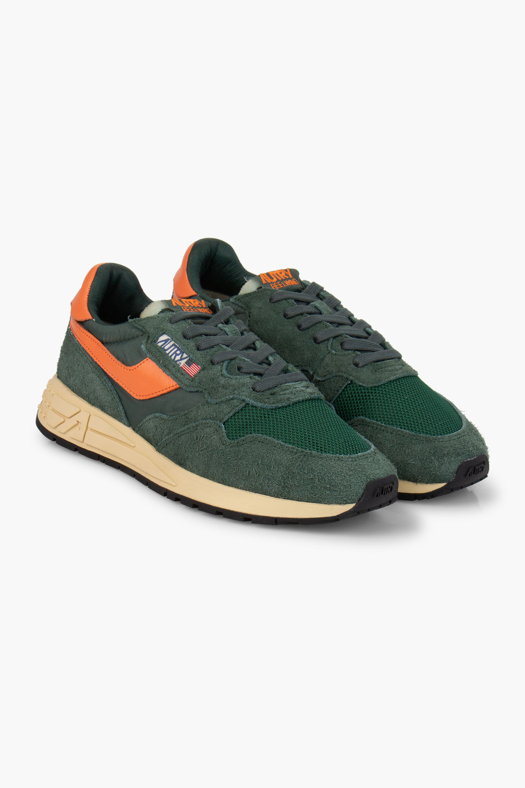 AUTRY Stone Wash Suede & Mesh Sneakers Reelwind Low AUTRY Stone Wash Suede & Mesh Sneakers Reelwind Low