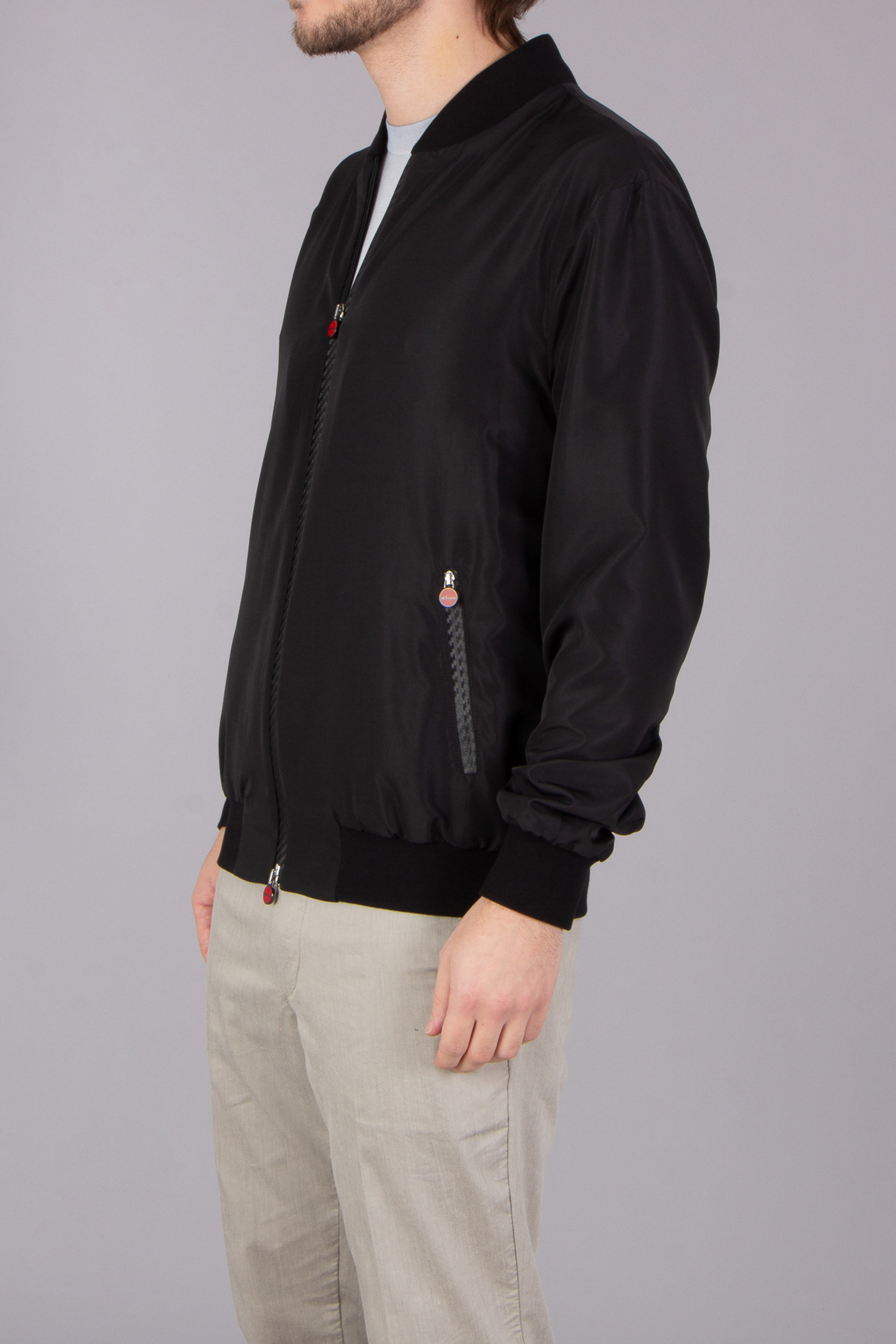 KITON Regular Fit Technical Fabric Bomber Jacket KITON Regular Fit Technical Fabric Bomber Jacket