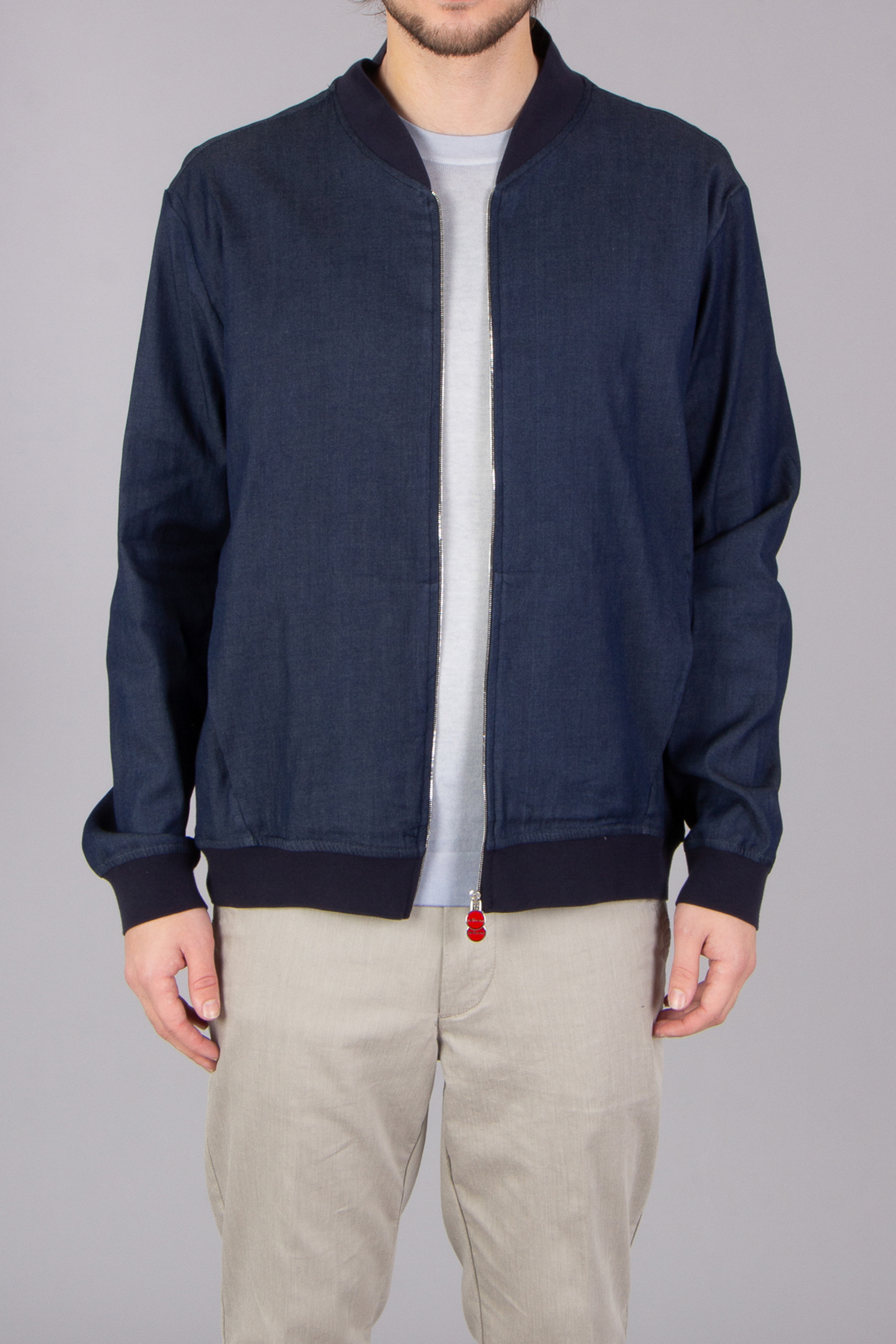 KITON Regular Fit Stretch Cotton Bomber Jacket KITON Regular Fit Stretch Cotton Bomber Jacket