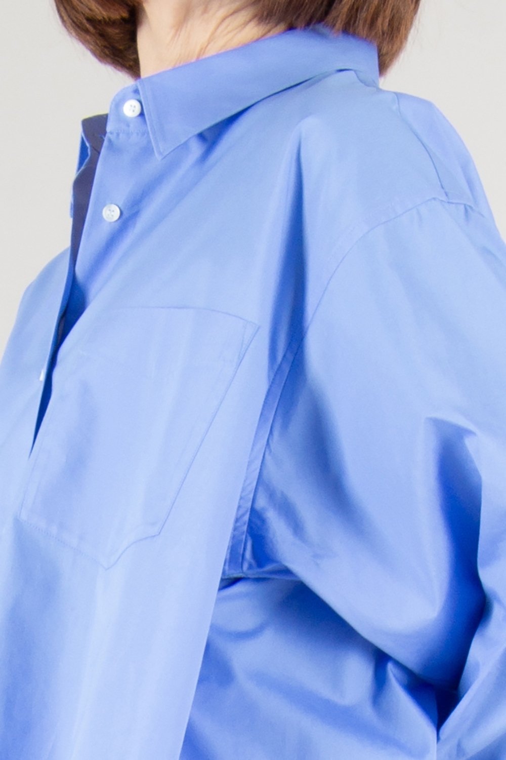 ASPESI Oversized Cotton Poplin Blouse 