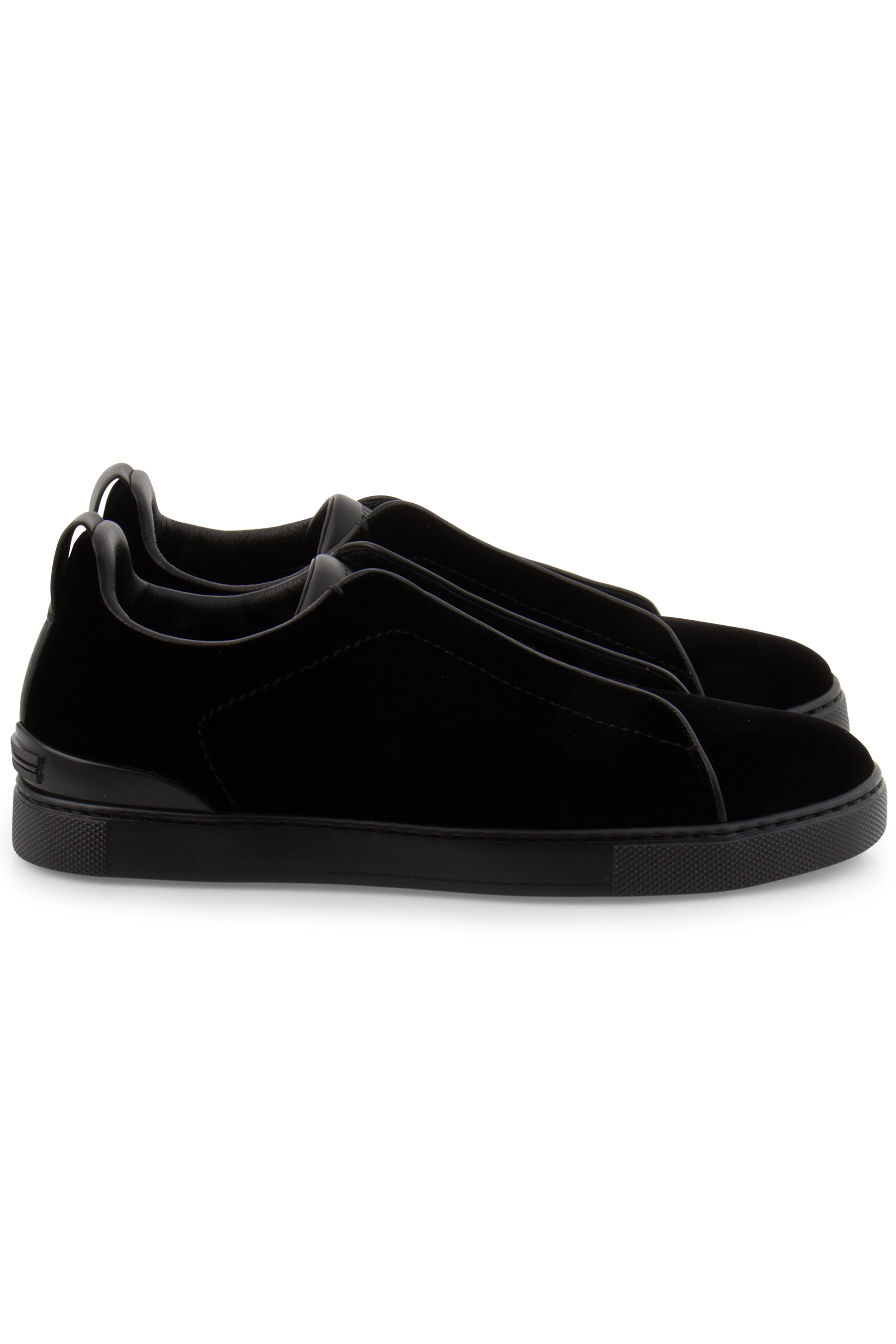 ZEGNA Velvet Sneakers Triple Stitch ZEGNA Velvet Sneakers Triple Stitch