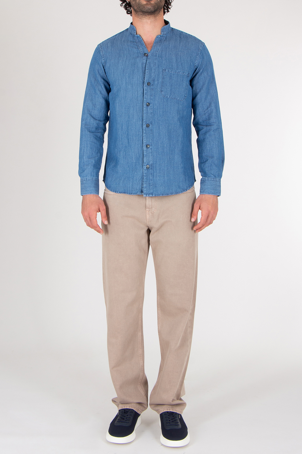 SEASE Linen Cotton Fish Tail Shirt