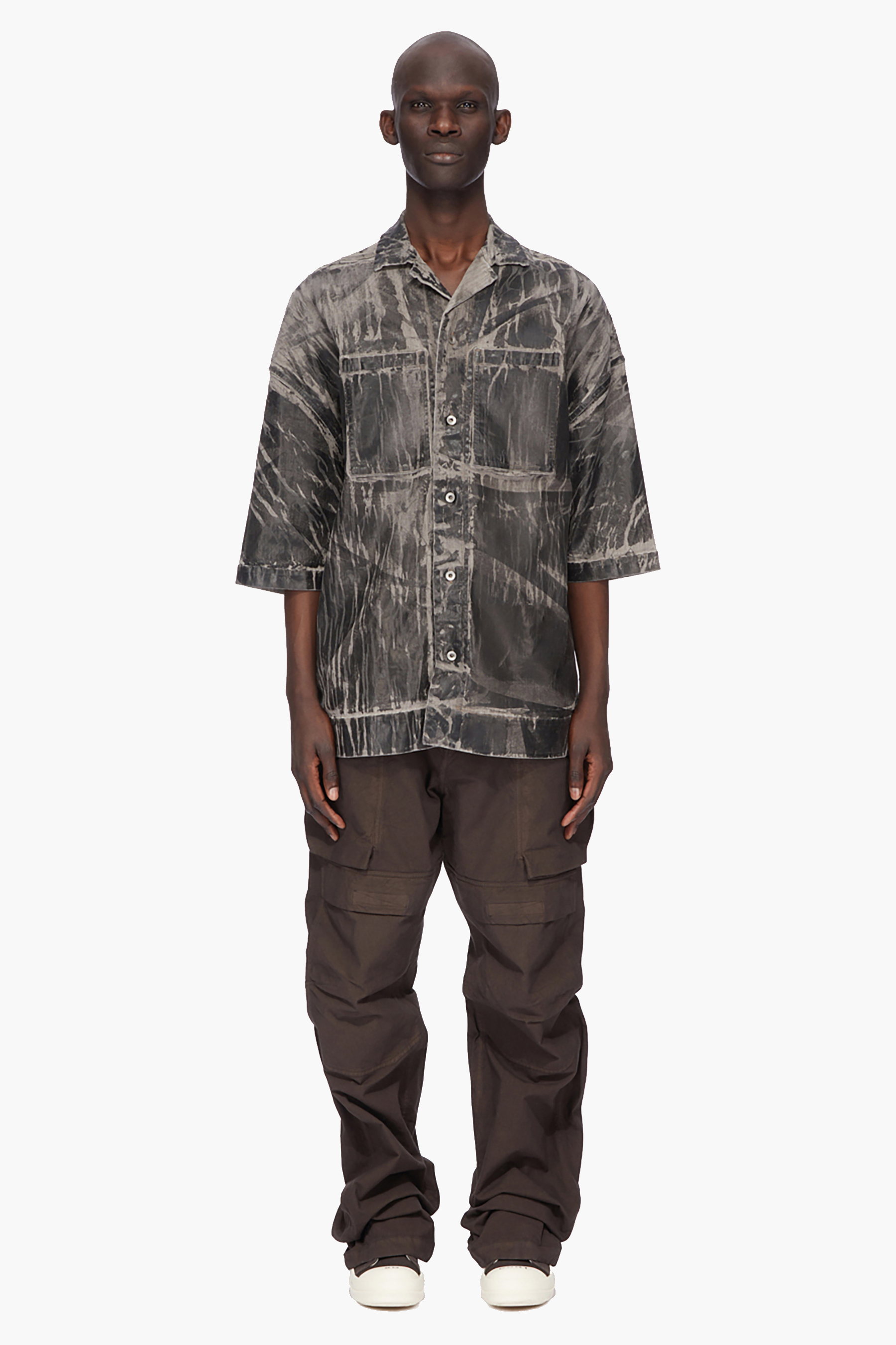RICK OWENS DRKSHDW Loose Fit Cotton Tela Stefan Cargo Pants Hosen, Erwachsener, Männlich, Mann, Person