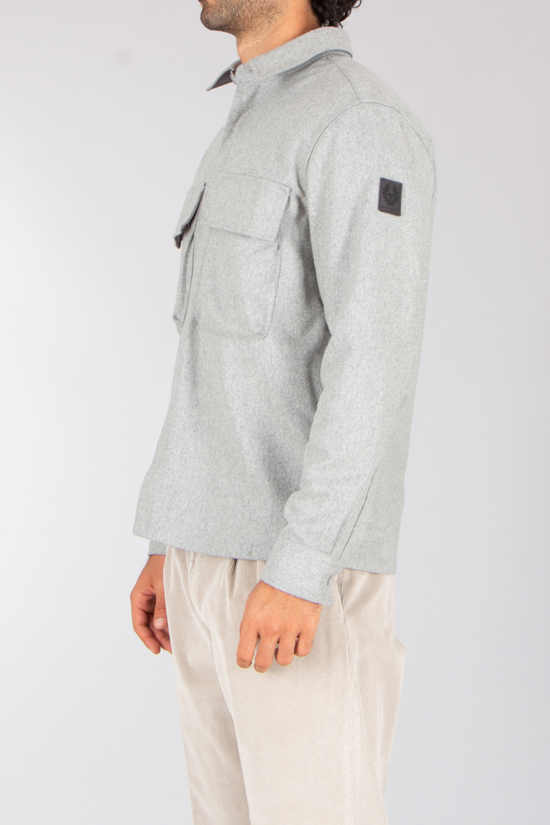 BELSTAFF Regular Fit Wool Blend Overshirt Pointer Mantel, Langarm, Jacke, Hemd, Leinen