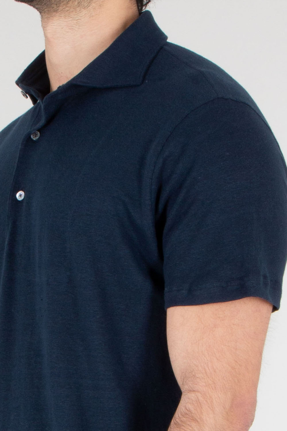 STEFAN BRANDT Regular Fit Linen Stretch Jersey Polo Shirt Laurin