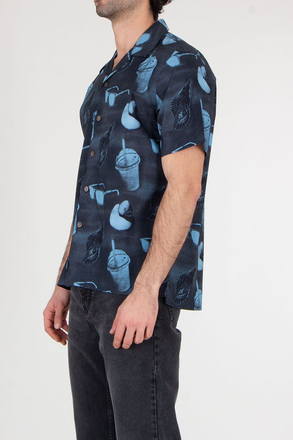 PAUL SMITH Relaxed Fit Organic Cotton Short Sleeve Shirt  