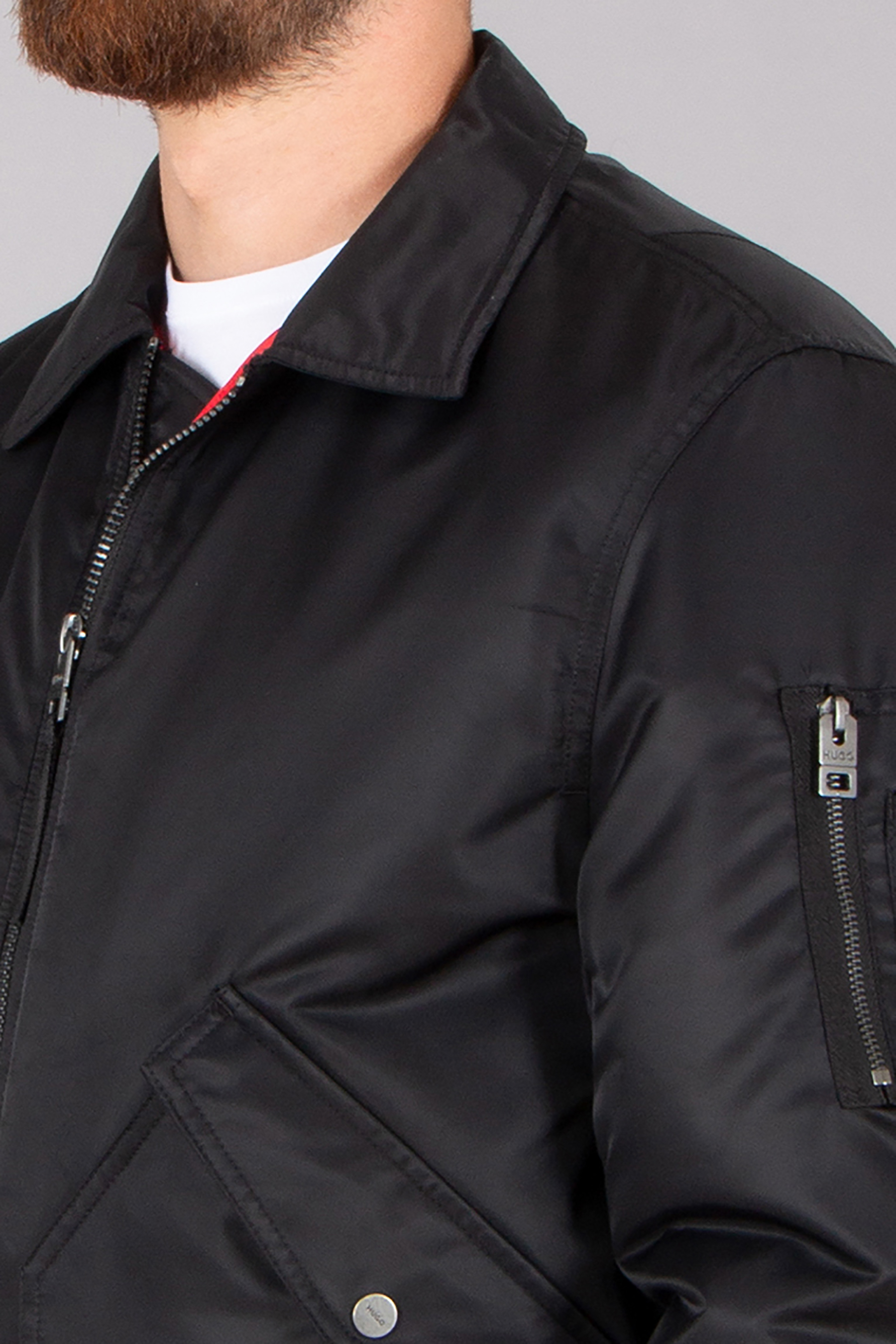 HUGO Oversized Recycled Nylon Bomber Jacket Balamo Bekleidung, Mantel, Jacke