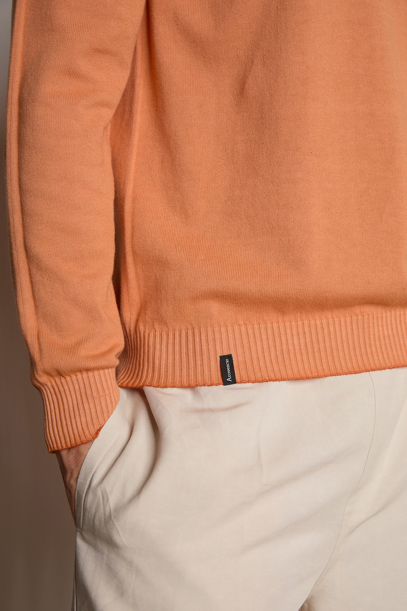 AROVESCIO Regular Fit Cotton Round Neck Sweater