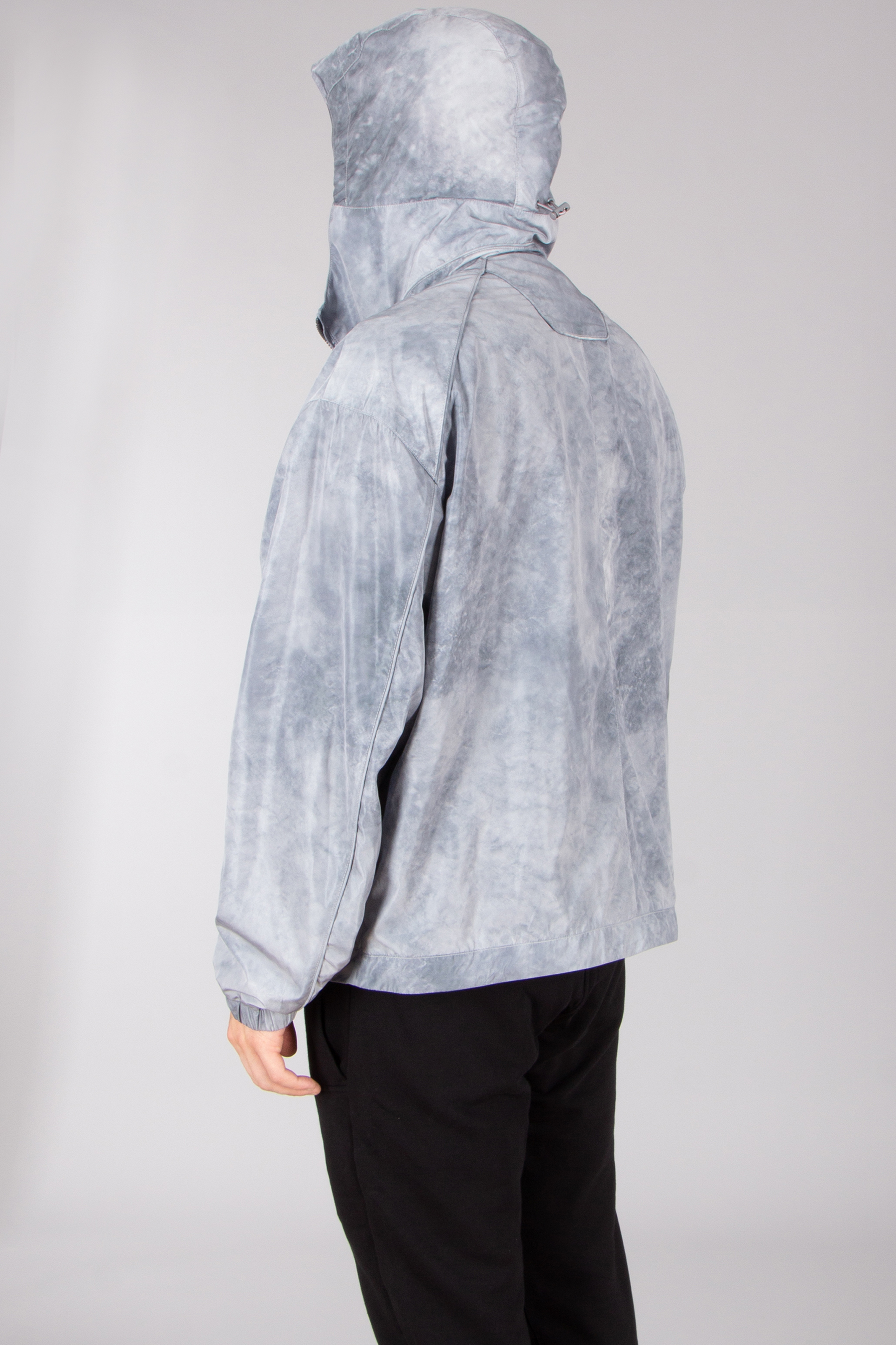 JUUN.J Oversized Dying-Print Technical Fabric Hooded Jacket