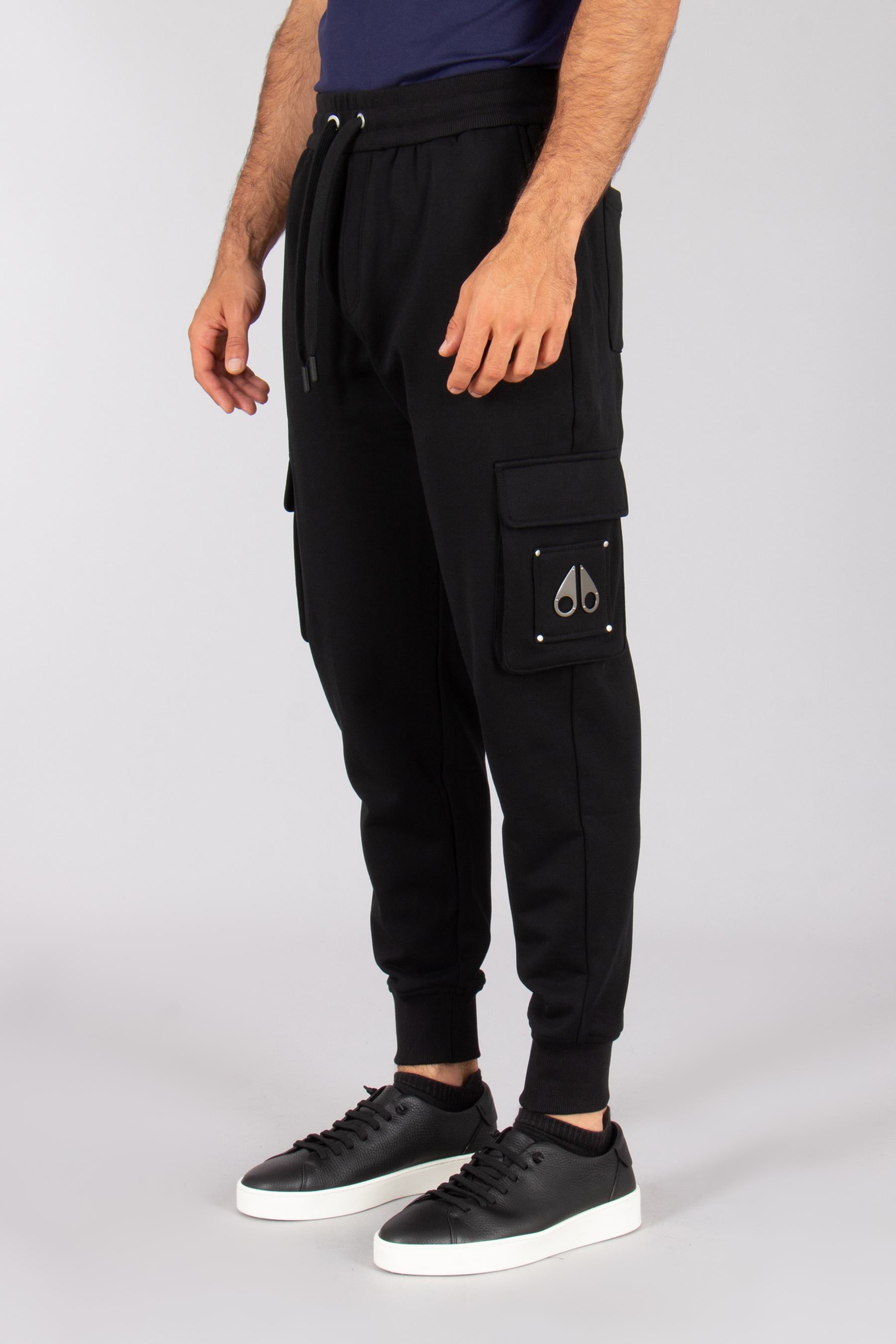 MOOSE KNUCKLES Regular Fit Cotton French Terry Sweatpants Hartsfield Cargo Jogger Hosen, Erwachsener, Männlich, Mann, Person