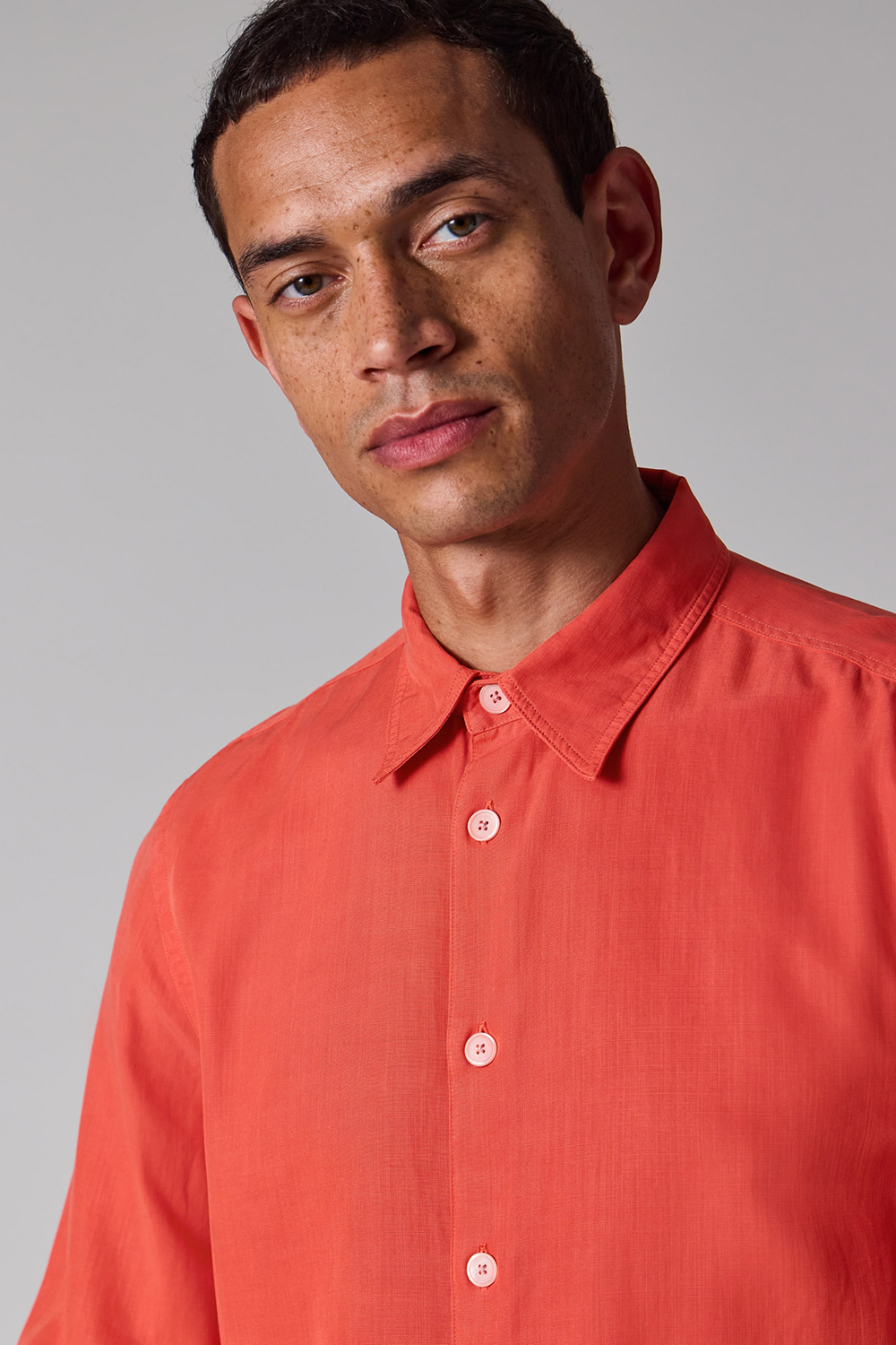 PAUL SMITH Regular Fit Lyocell-Cotton Slub Shirt