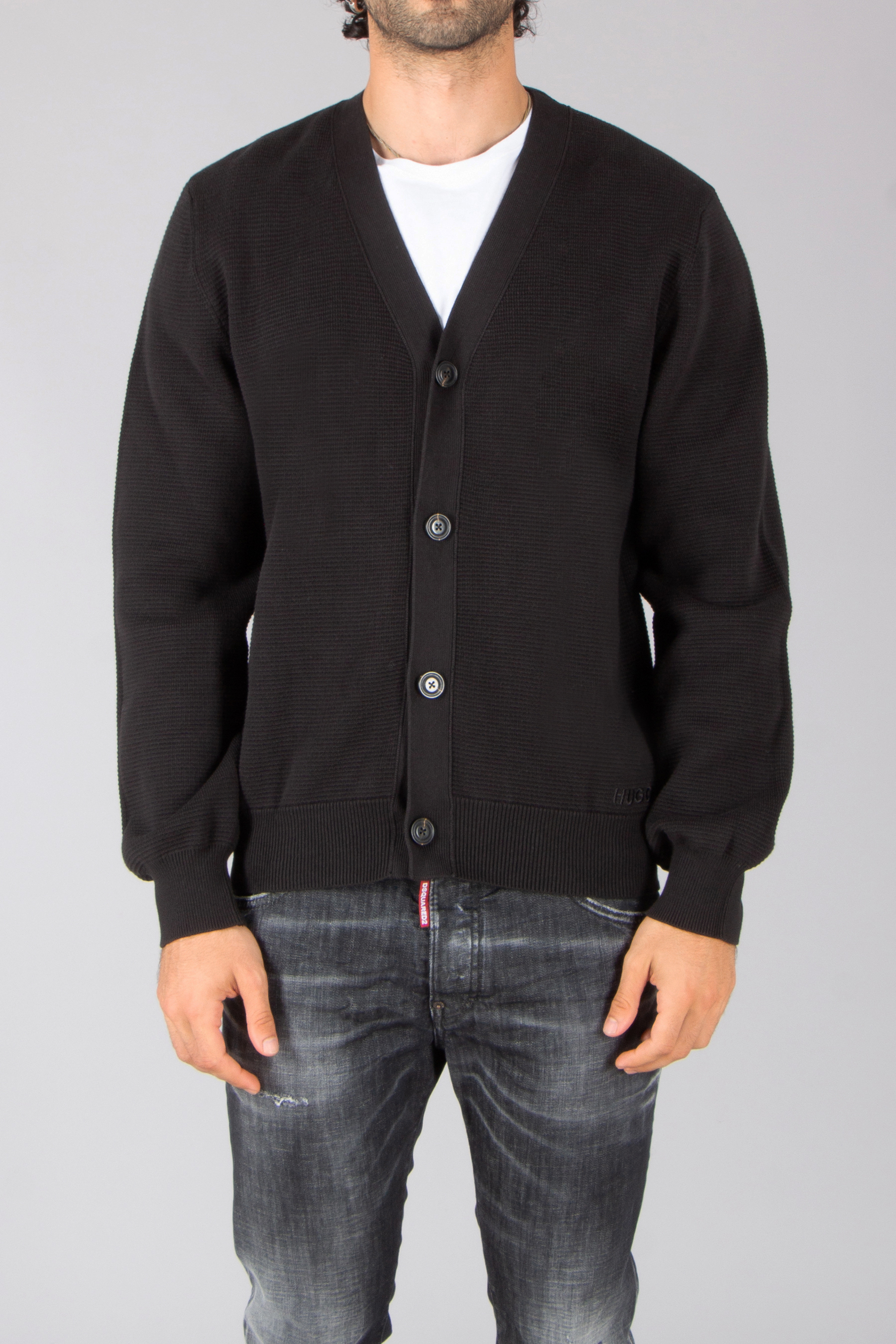 Bekleidung, Strickwaren, Pullover, Strickjacke, Jeanshose