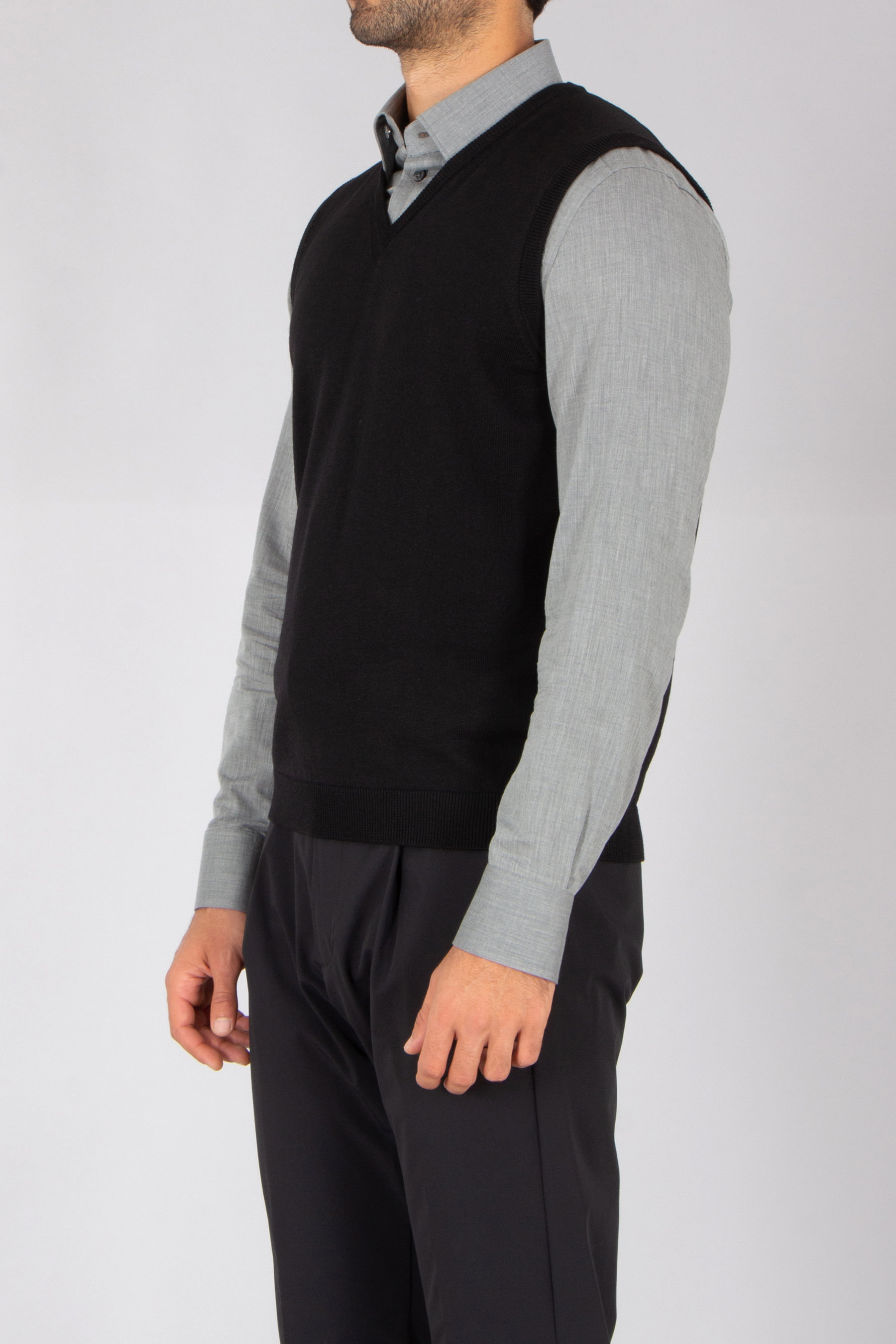 Weste, Langarm, Hemd, Mann, Person