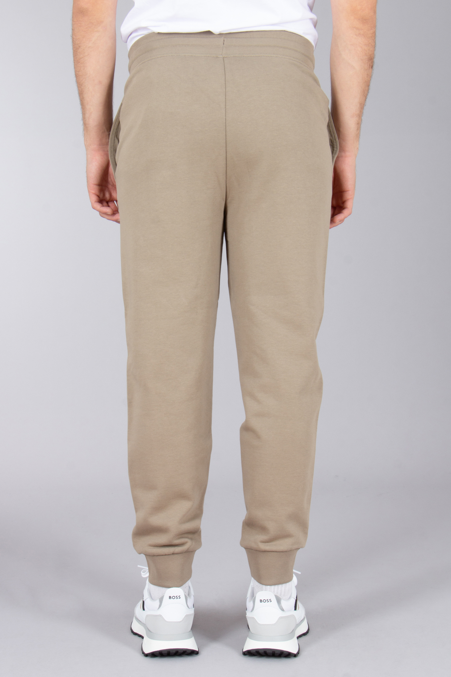 HUGO Relaxed Fit Printed Cotton French Terry Sweatpants Dayote Bekleidung, Hosen, Khaki, Inneneinrichtung, Leinen