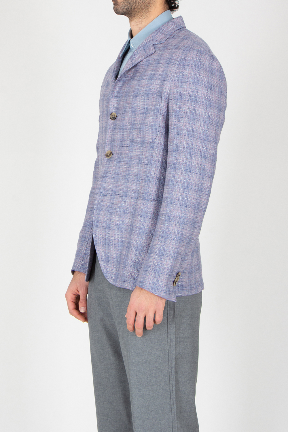 ETRO Regular Fit Plaid Silk-Wool Blend Jacket