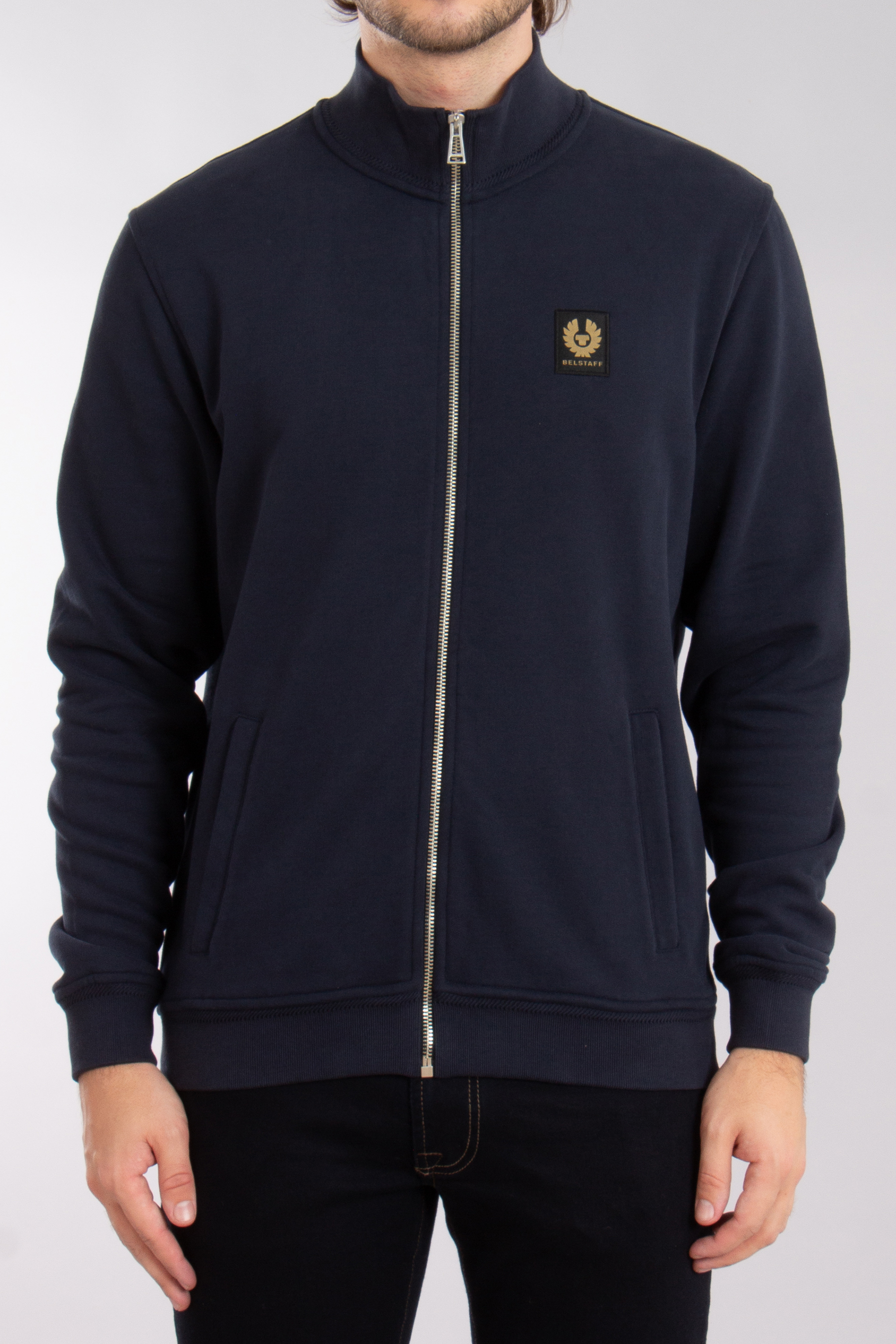 BELSTAFF Loopback Cotton Fleece Full Zip Sweatshirt M