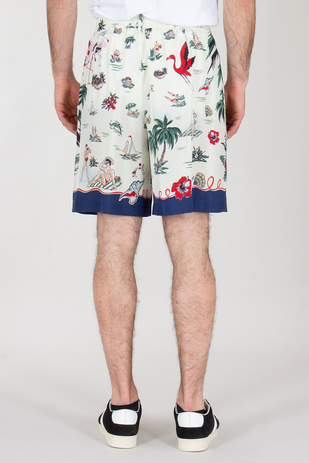 DSQUARED2 Relaxed Fit Silk Baseball Shorts