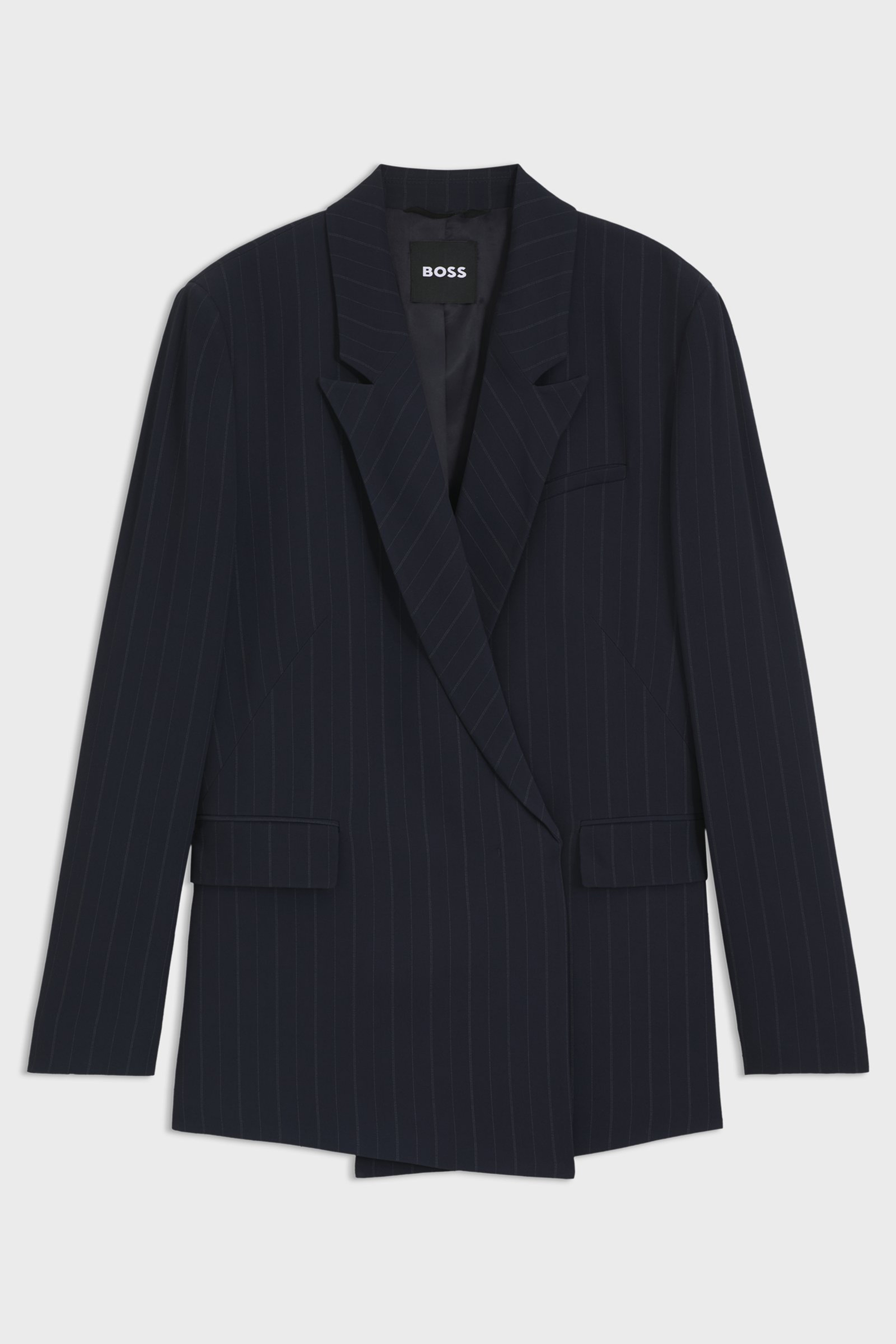 BOSS Relaxed Fit Pinstripe Viscose Blazer Janka Blazer, Mantel, Formelle Kleidung, Jacke, Anzug