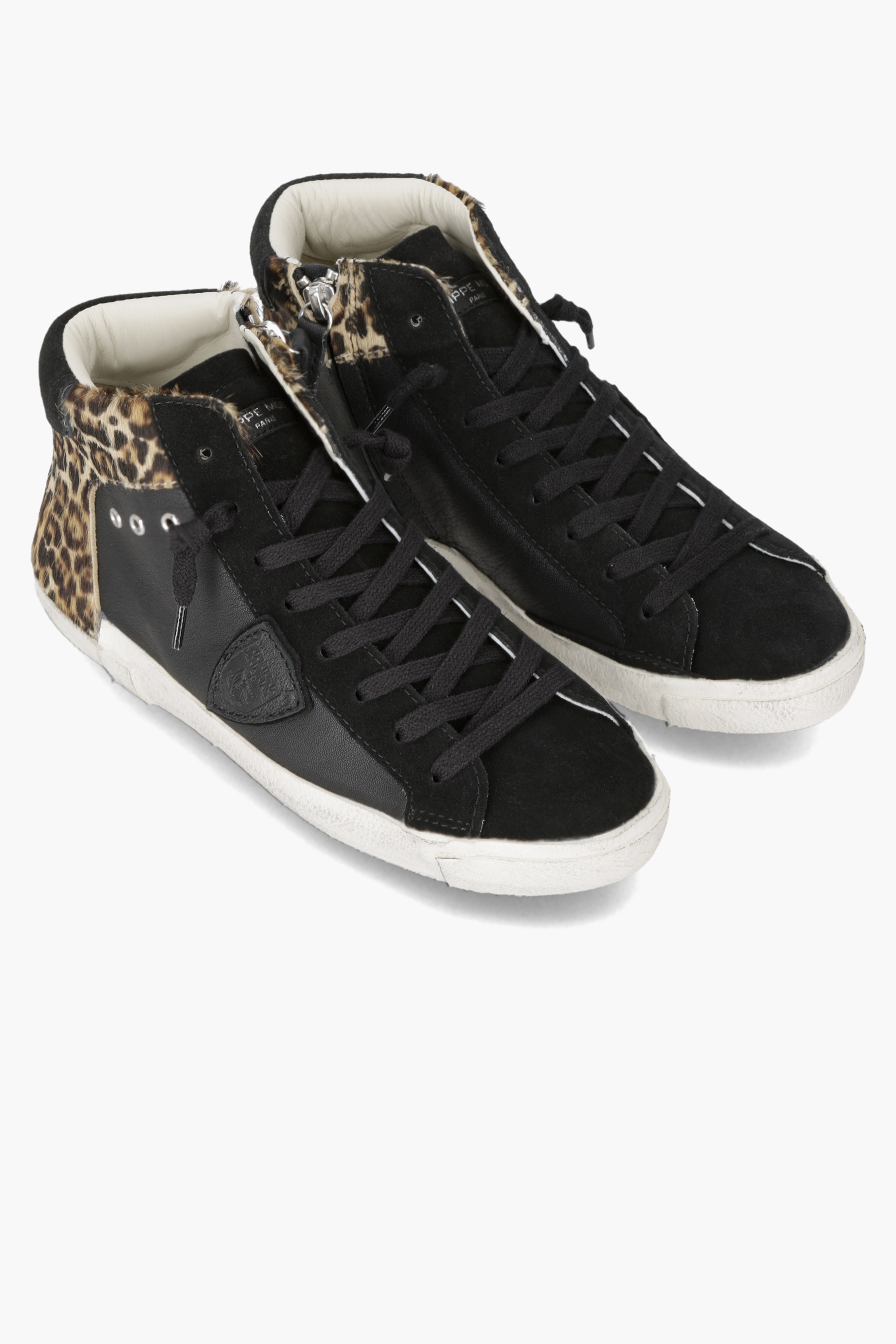 PHILIPPE MODEL Leo Pony Fur & Leather Prsx High Schuhwerk, Schuh, Sneaker, Leinwand, Wildleder