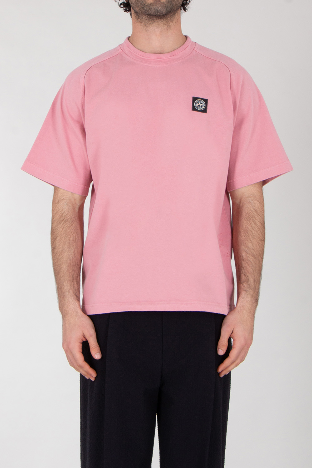 STONE ISLAND Relaxed Fit Short Sleeved Sweatshirt