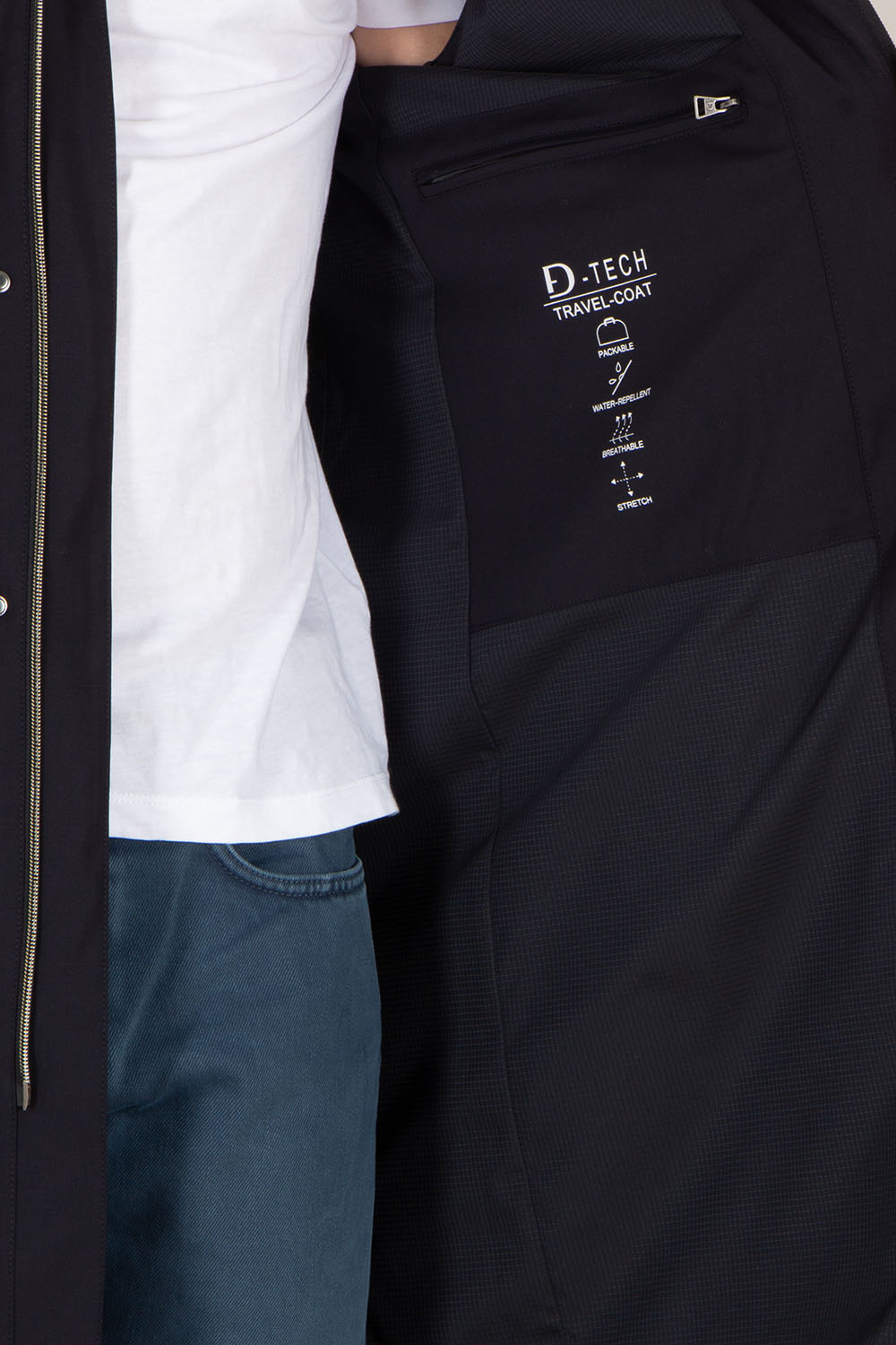 DRESSLER Regular Fit D-Tech Virgin Wool Stretch Travel Coat Fly