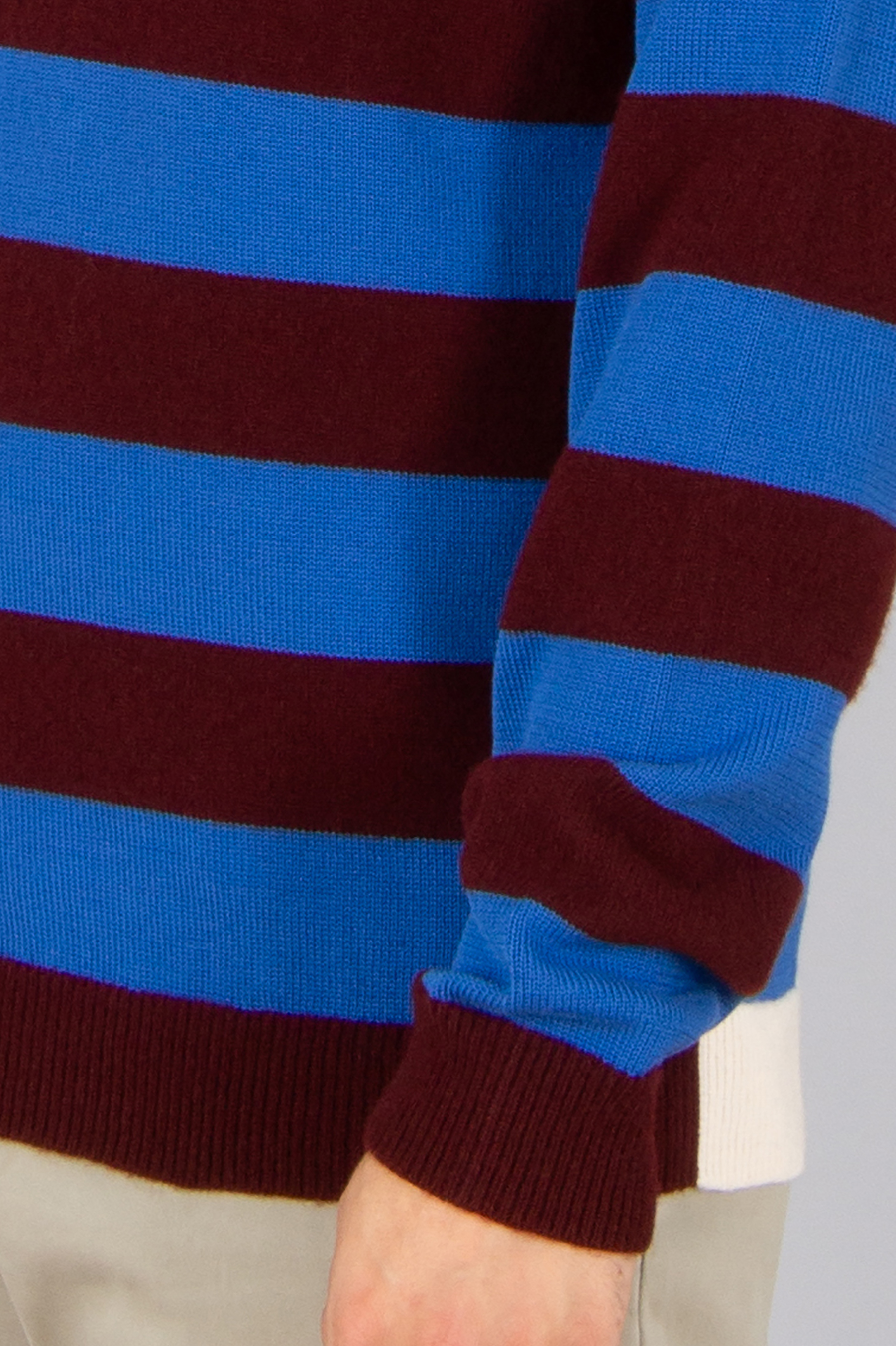 PAUL SMITH Regular Fit Striped Superfine Lambswool Blend Sweater Bekleidung, Strickwaren, Pullover, Langarm, Ärmel