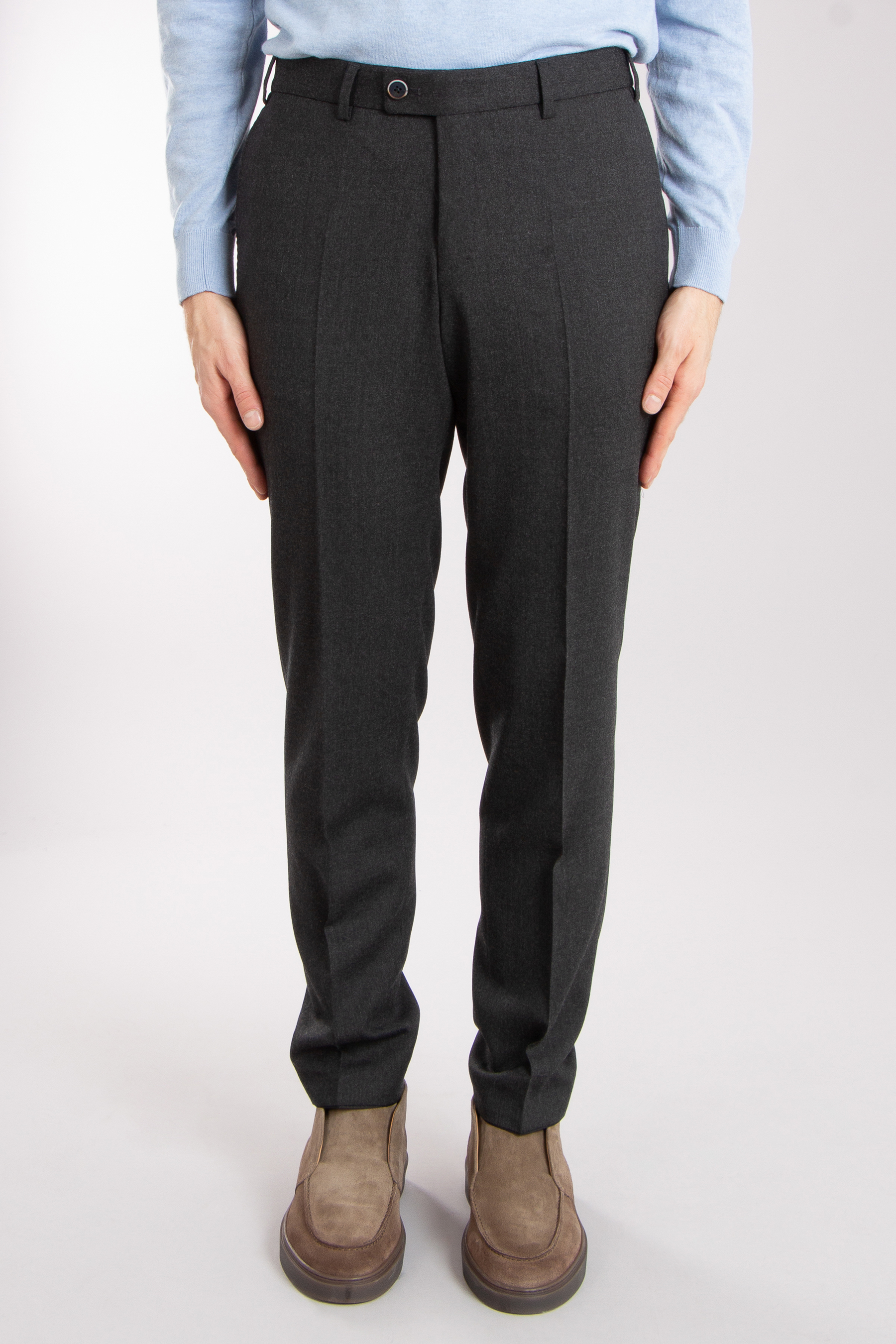 HILTL Slim Fit Virgin Wool Blend Stretch Pants Terni