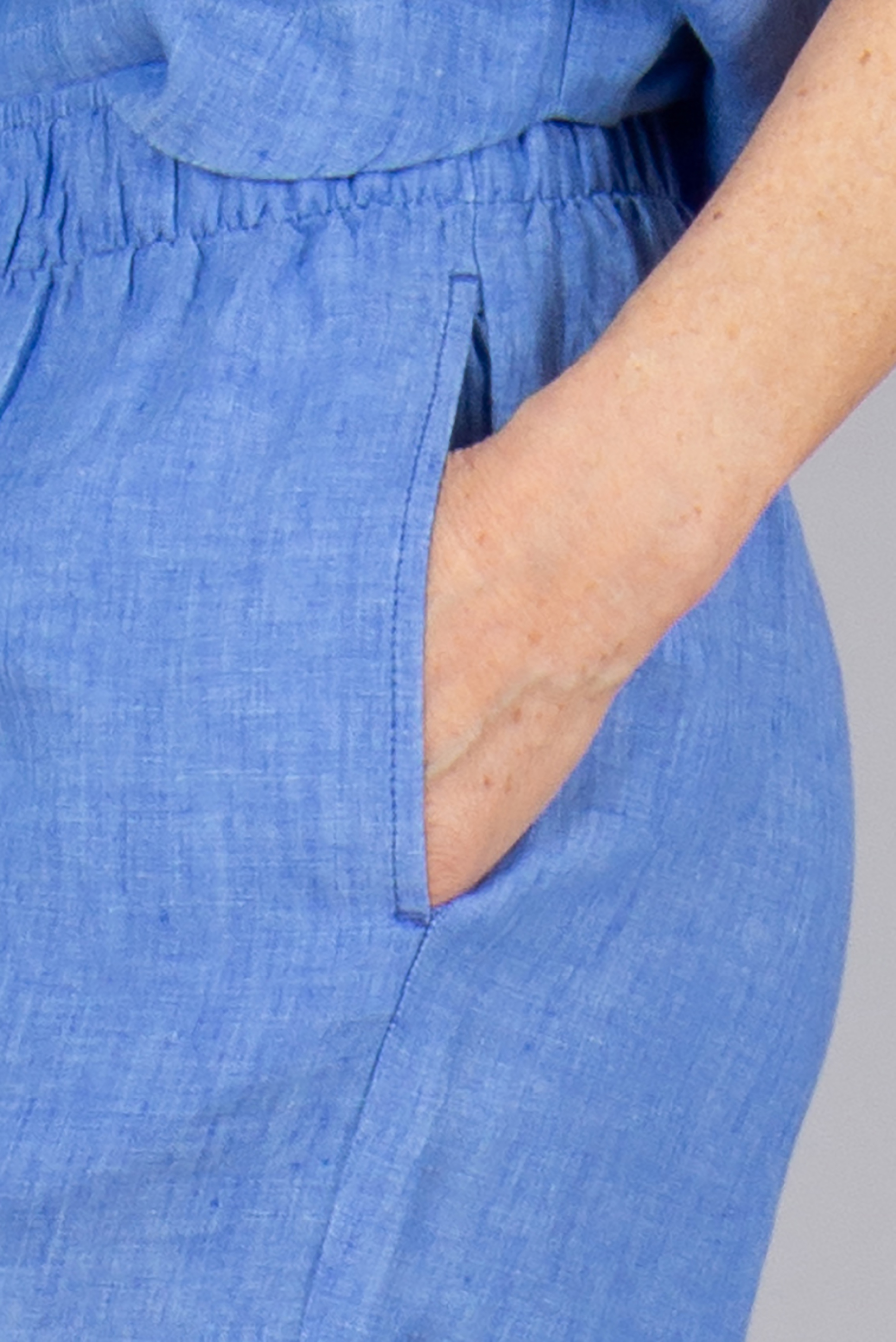0039 ITALY Relaxed Fit Linen Shorts Bella Bekleidung, Hosen, Bluse, Jeans, Leinen