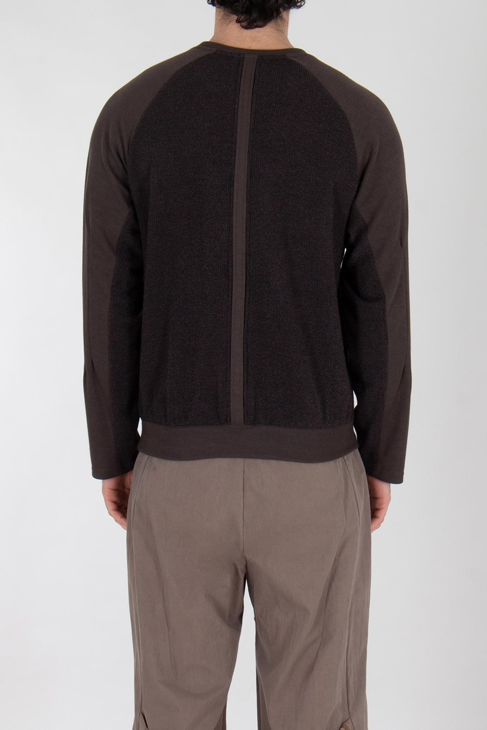 XLIM Regular Fit Knit Panelled Knit Sweater