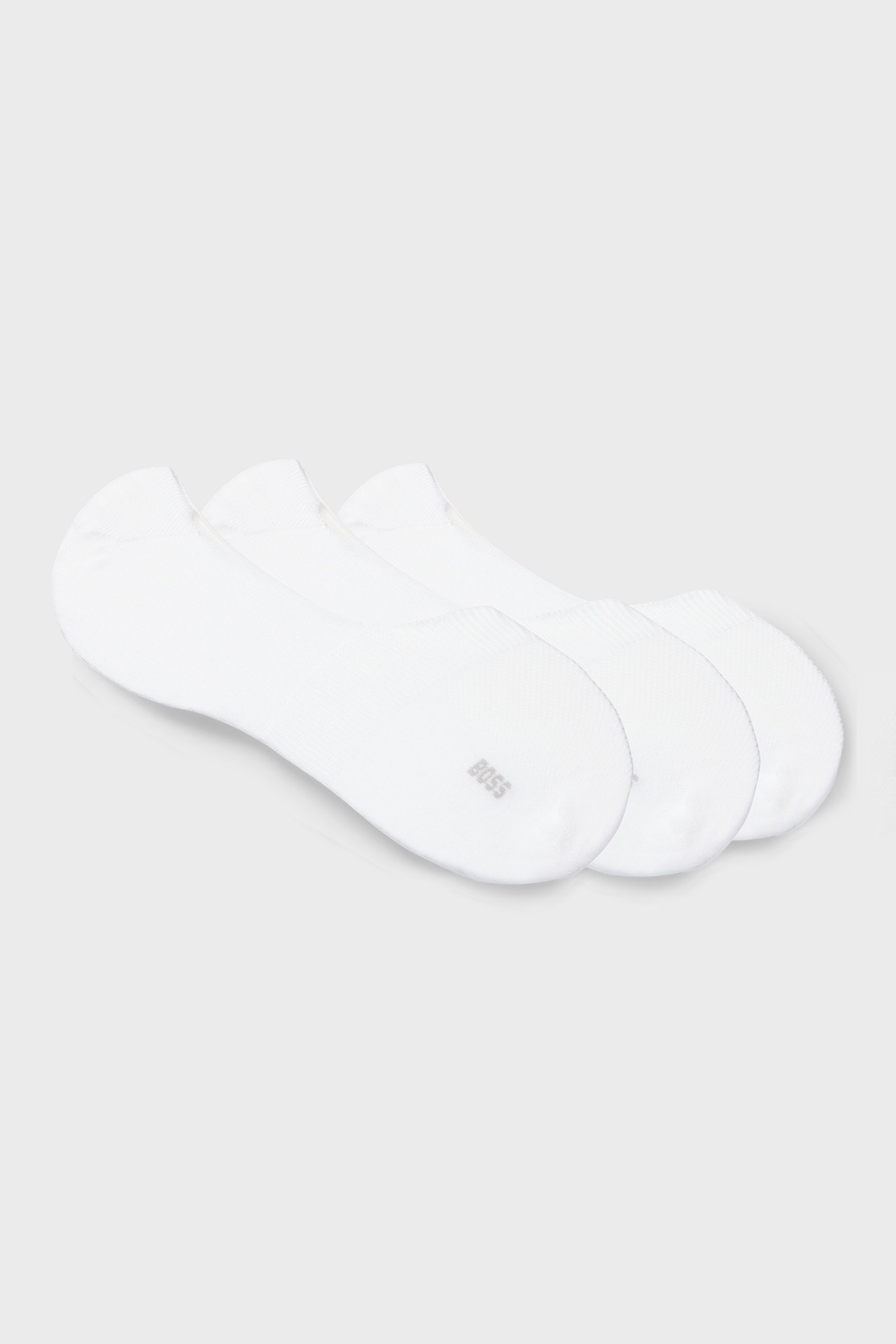 BOSS 3-Pack Cotton Blend Invisible Socks